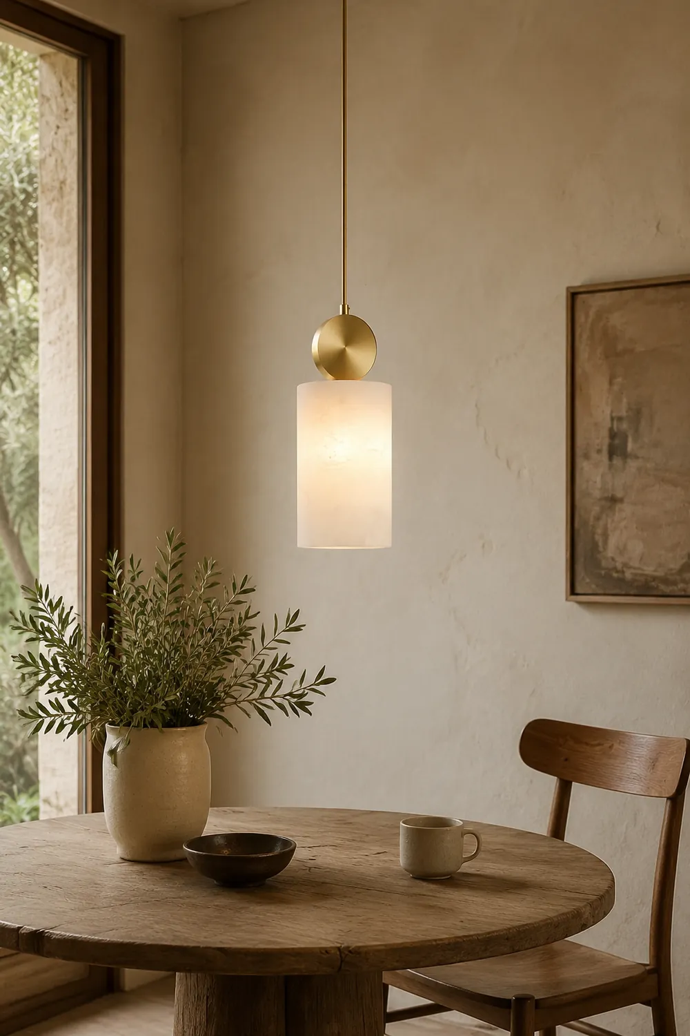 Etruscan Alabaster Pendant Light - Lumpaz