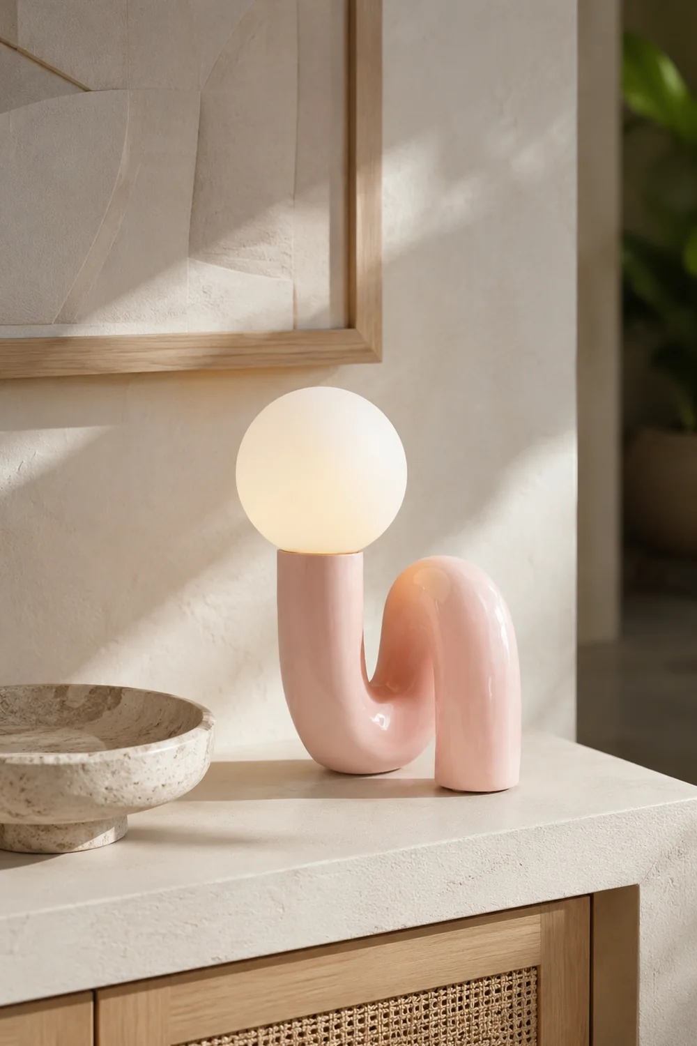 Spiral Glass Table Lamp - Lumpaz
