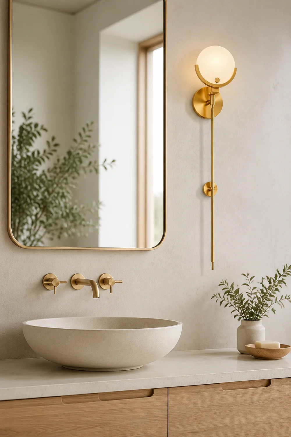 Ava Brass Wall Lamp - Lumpaz