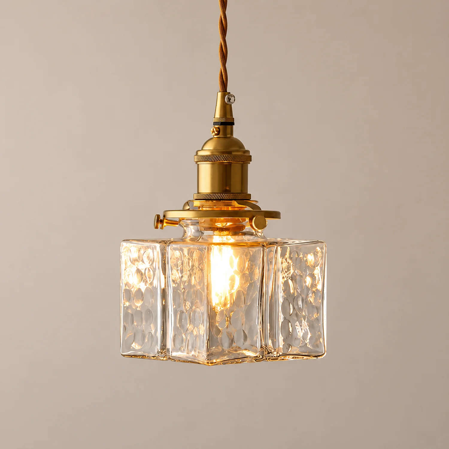Jewel Glass Brass Pendant Light - Lumpaz