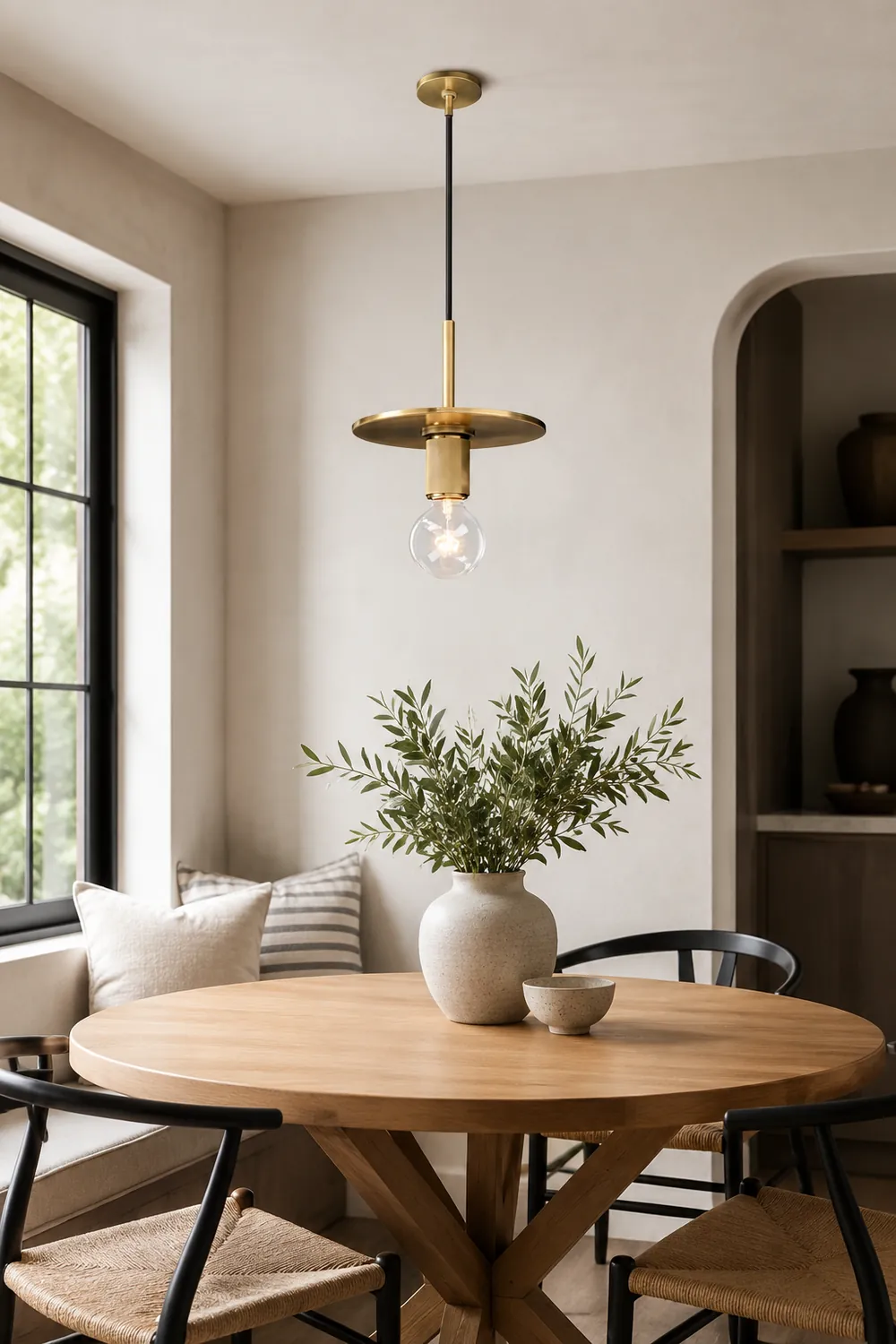 Armed Brass Pendant Lamp - Lumpaz