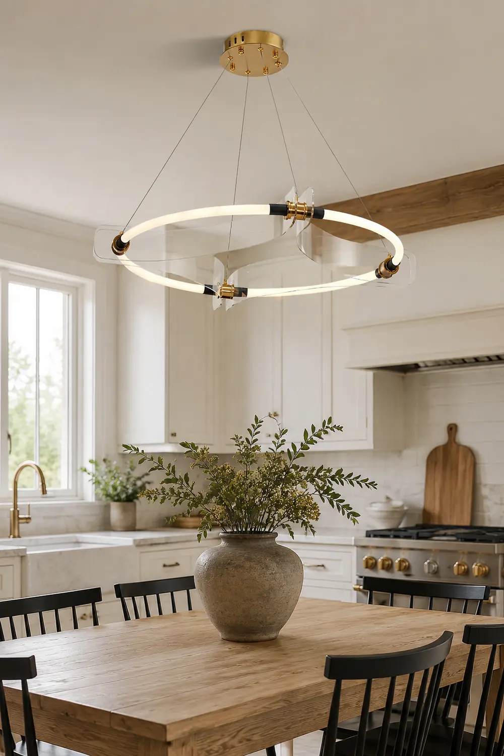 Four Acrylics Round Chandelier - Lumpaz