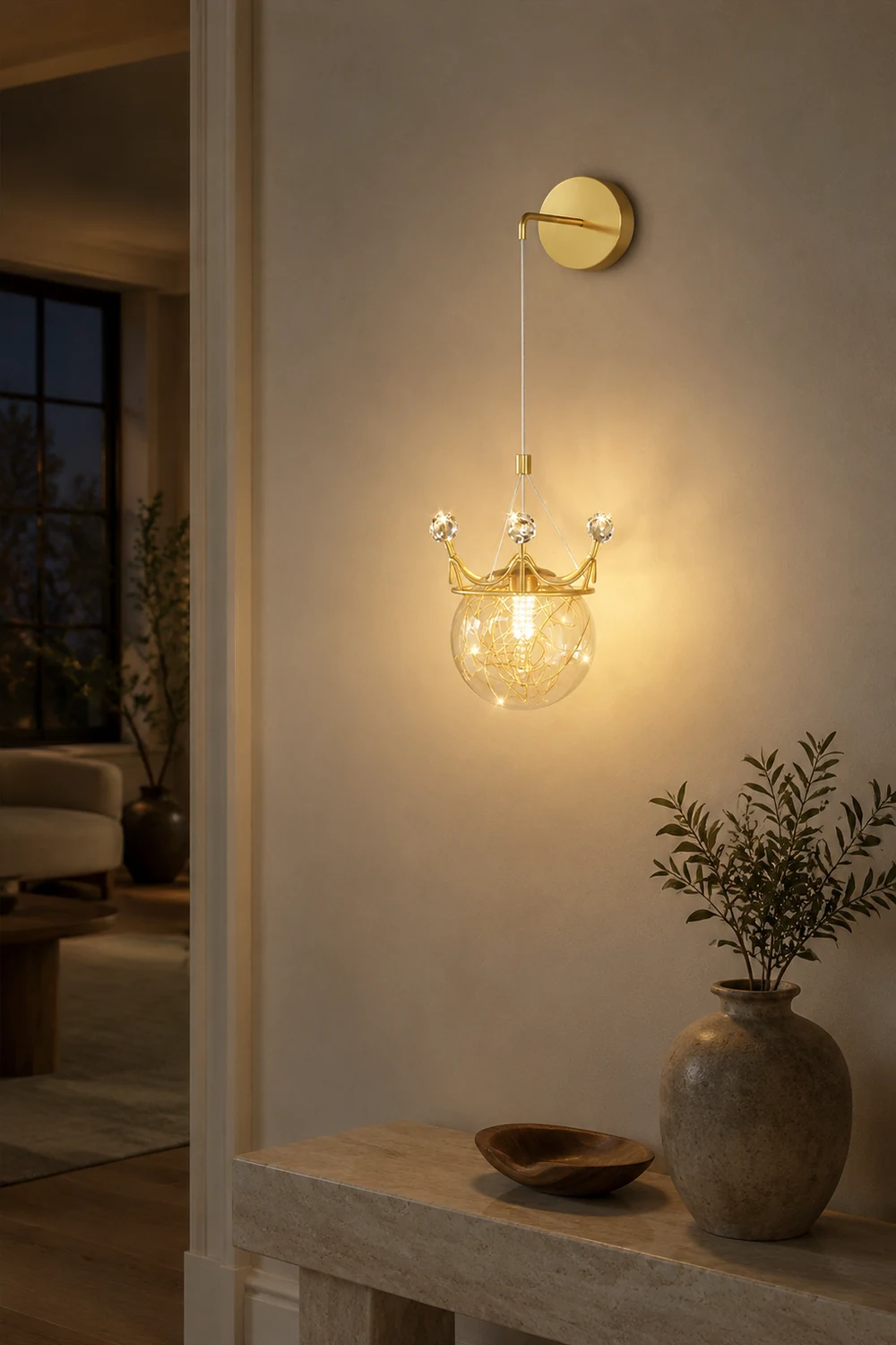 Gypsophila Crown Wall Lamp - Lumpaz
