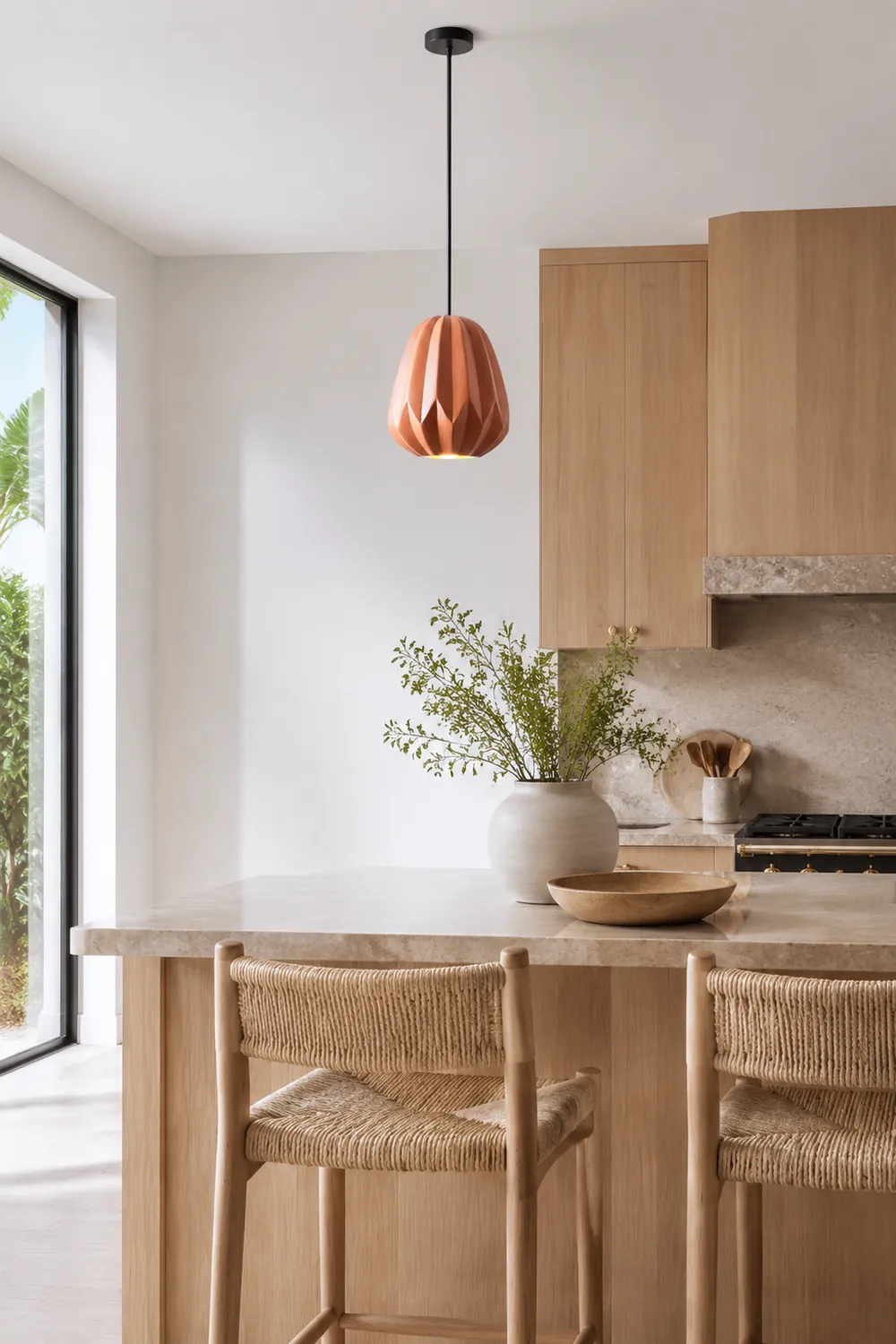 Papaya Resin Pendant Lamp - Lumpaz