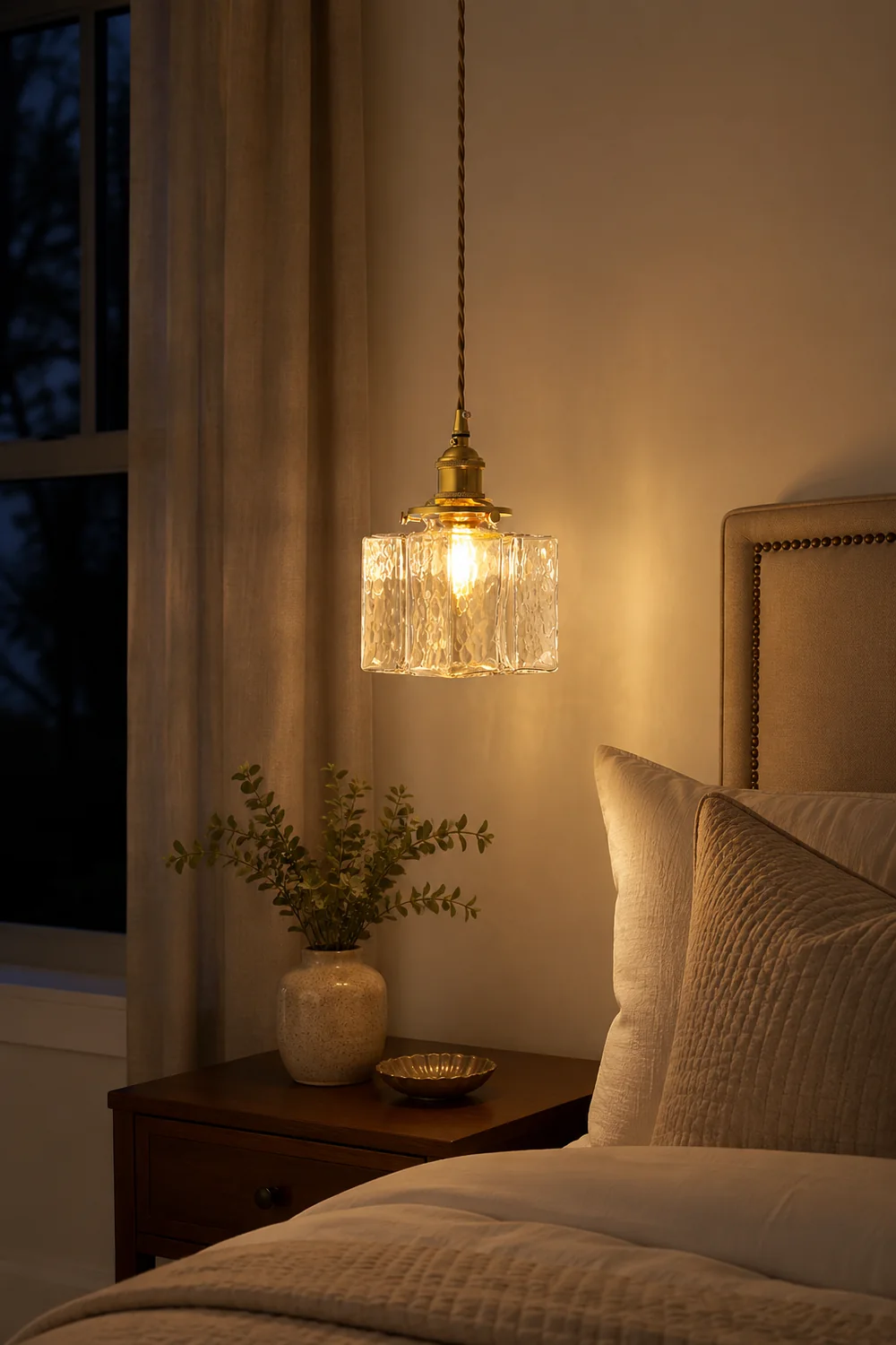 Jewel Glass Brass Pendant Light - Lumpaz