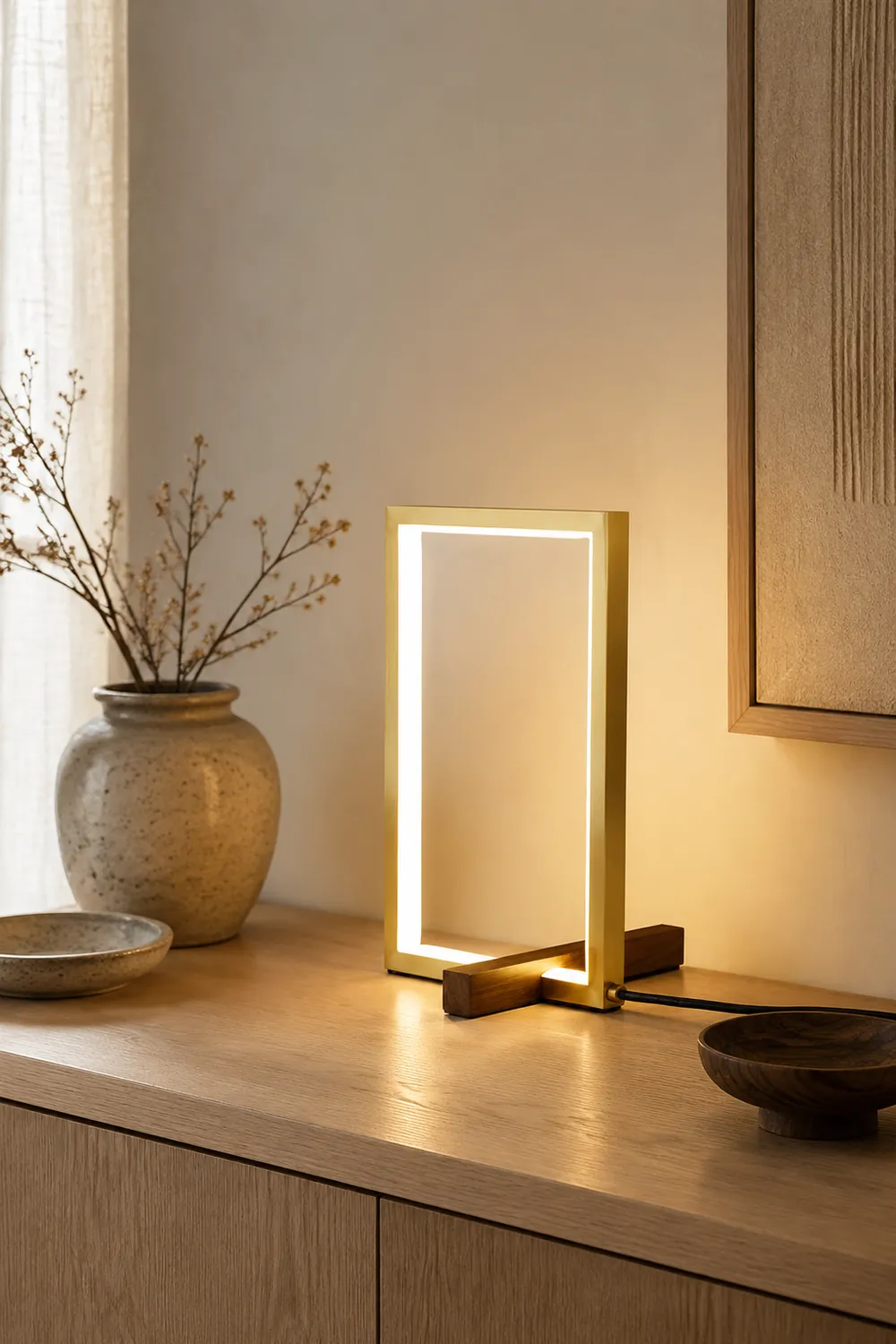 Mire Wood Table Lamp - Lumpaz