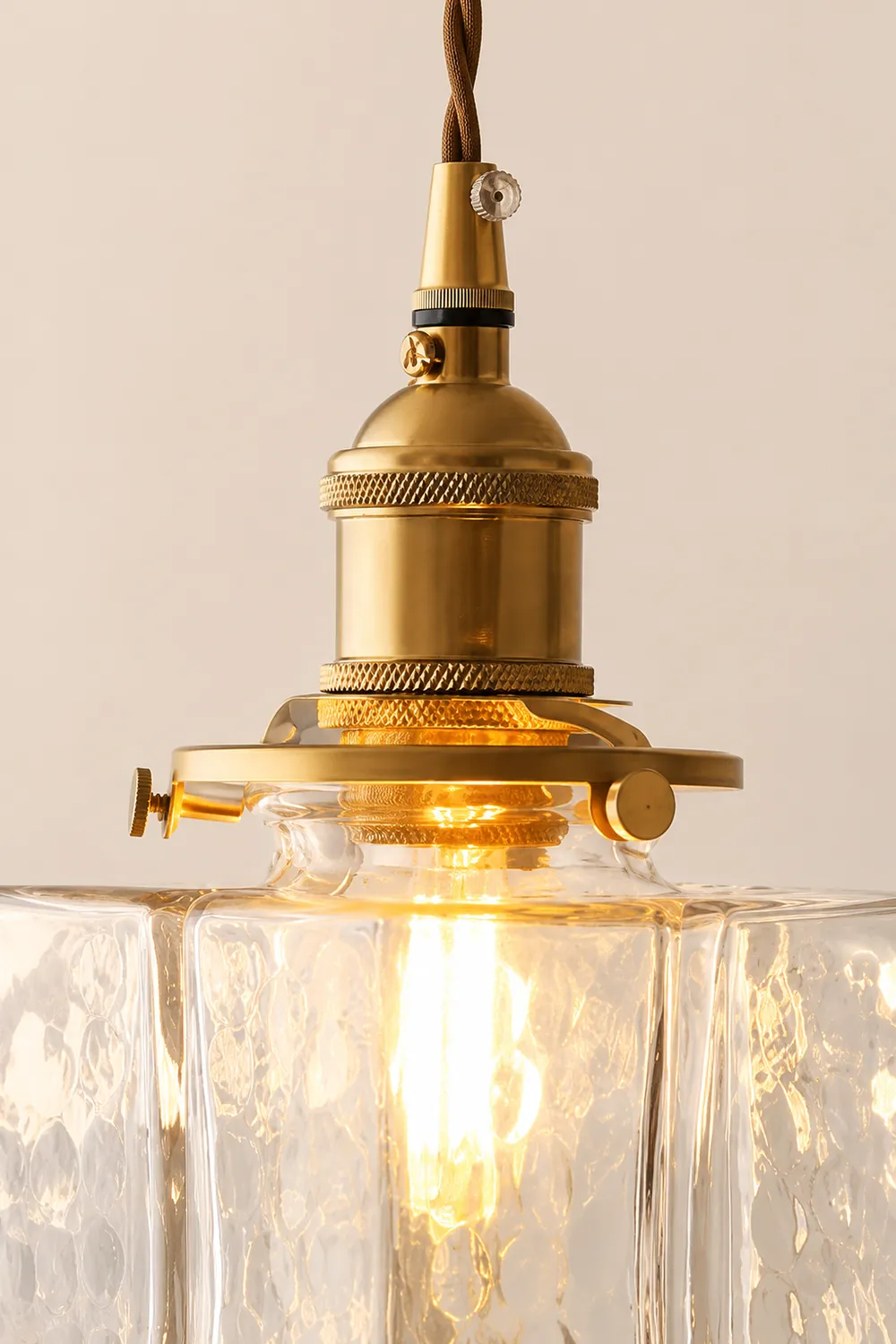 Jewel Glass Brass Pendant Light - Lumpaz