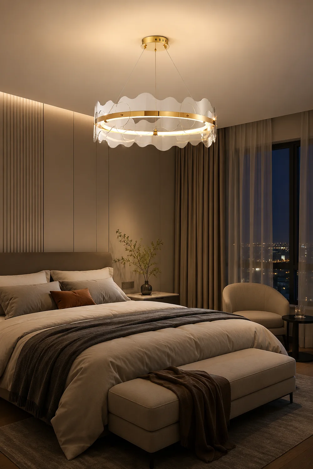 Acrylic Wave Chandelier - Lumpaz