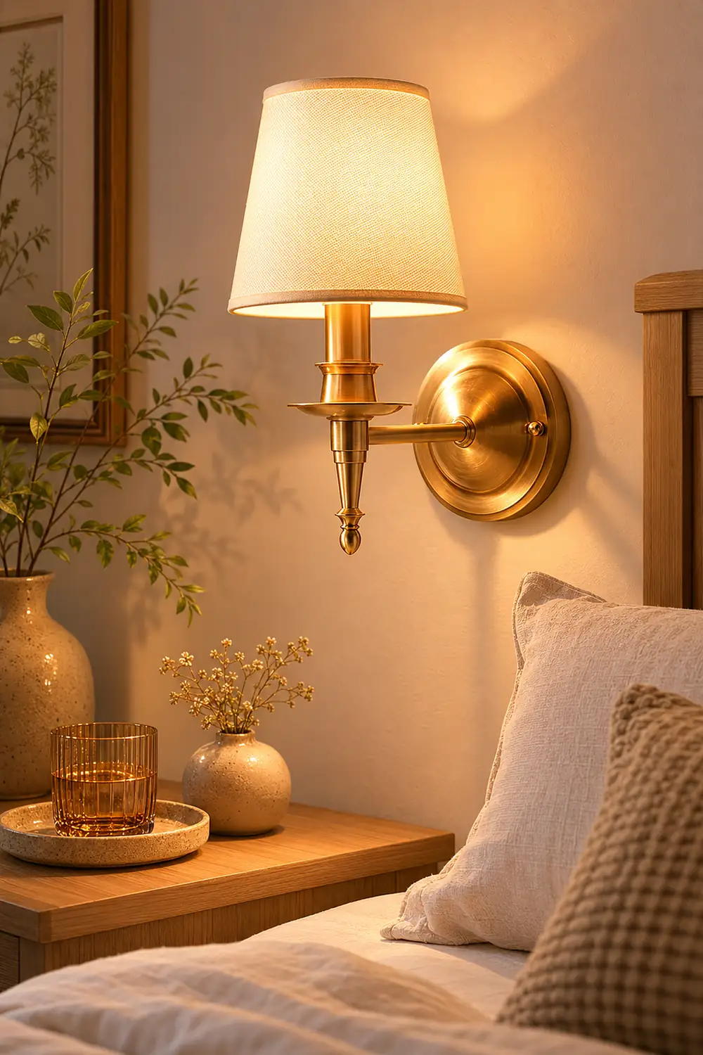 Antique Brass Wall Lamp - Lumpaz
