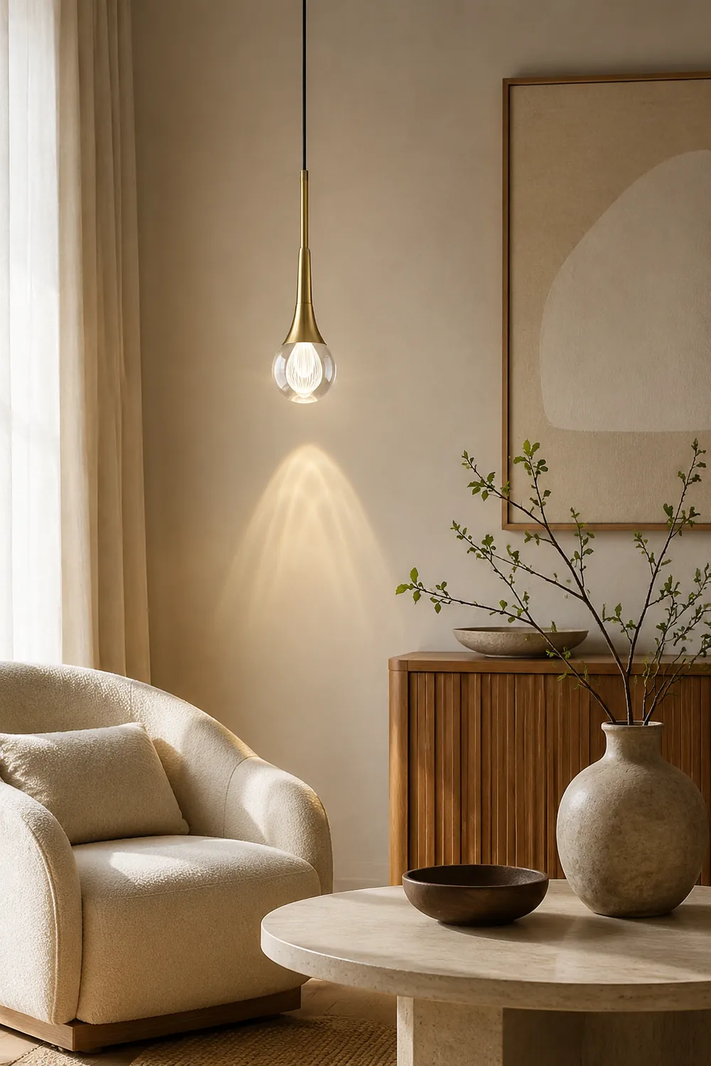 Teardrop Crystal Pendant Light - Lumpaz