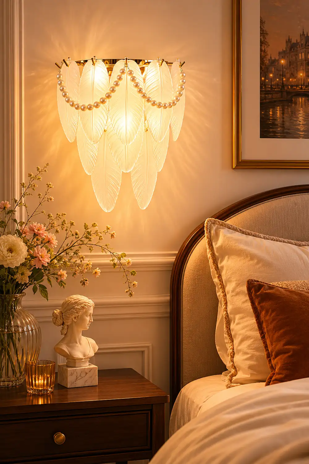 Feather Pearl Wall Lamp - Lumpaz