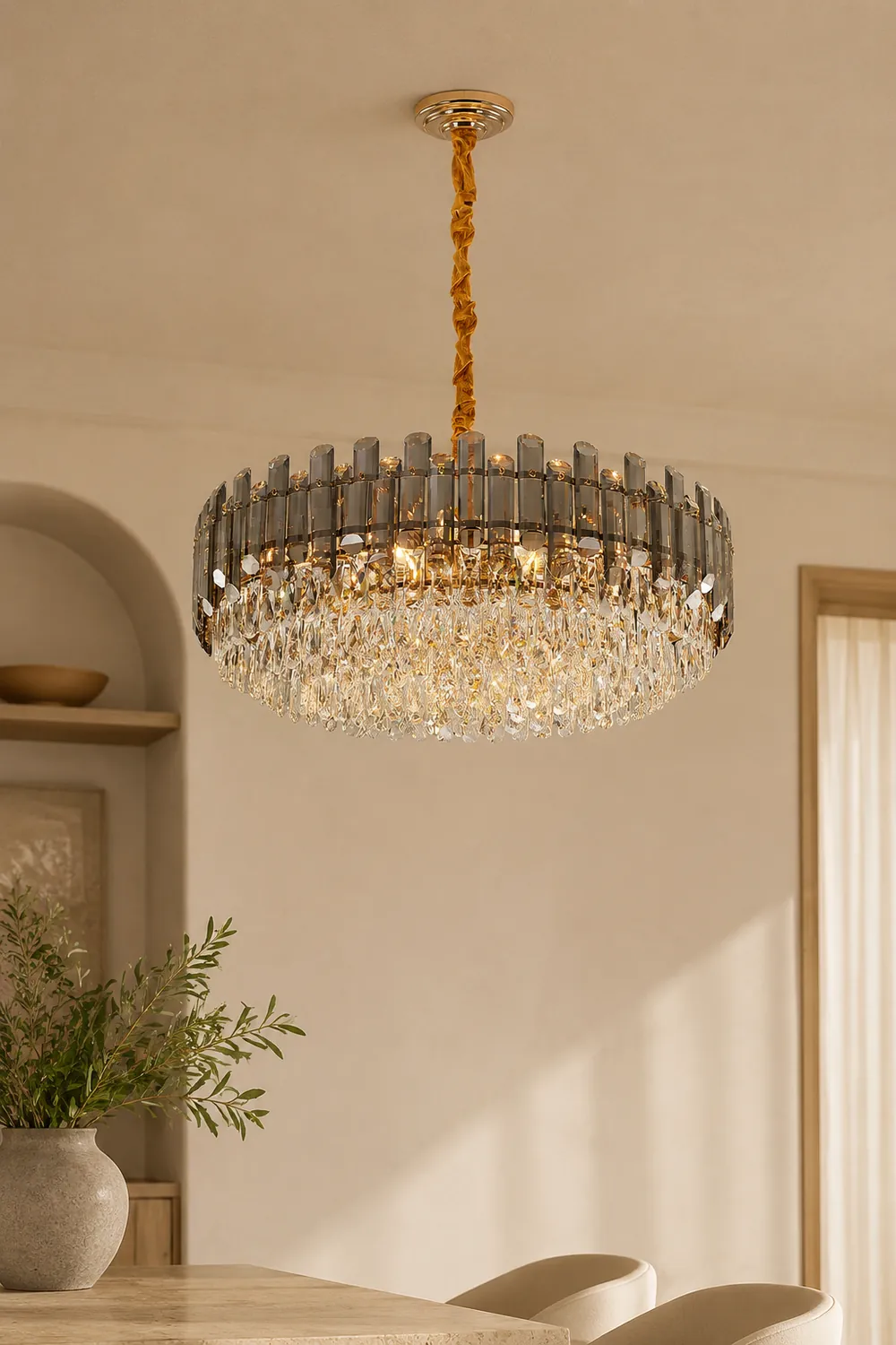 Modern Crystal Tier Chandelier - Lumpaz