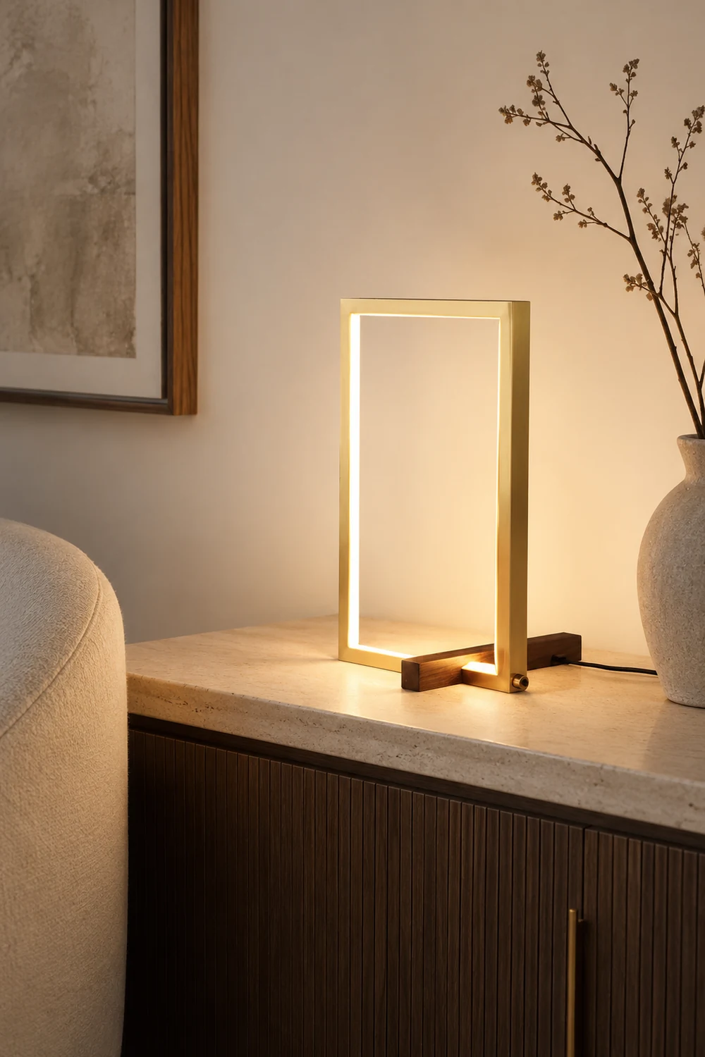 Mire Wood Table Lamp - Lumpaz