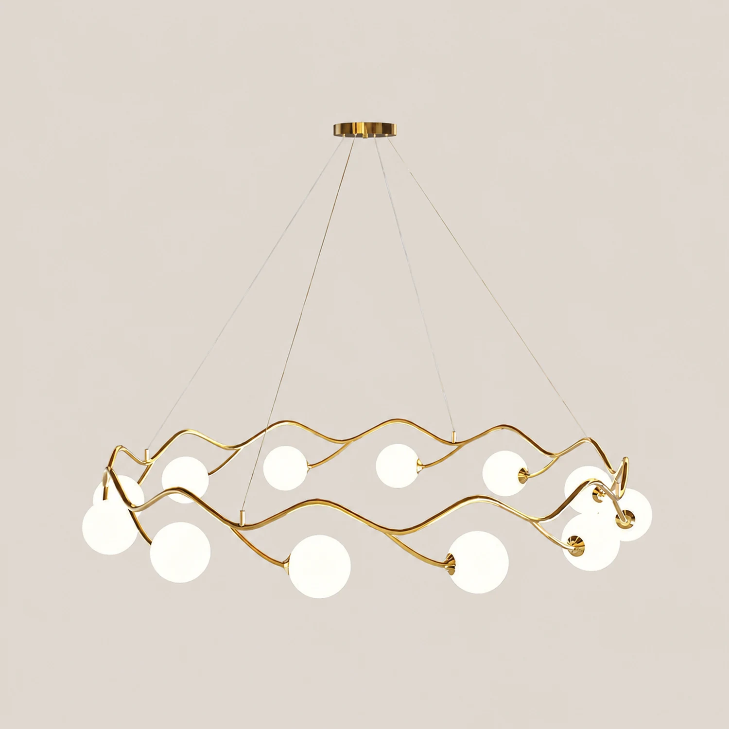 Circular Wave Chandelier - Lumpaz