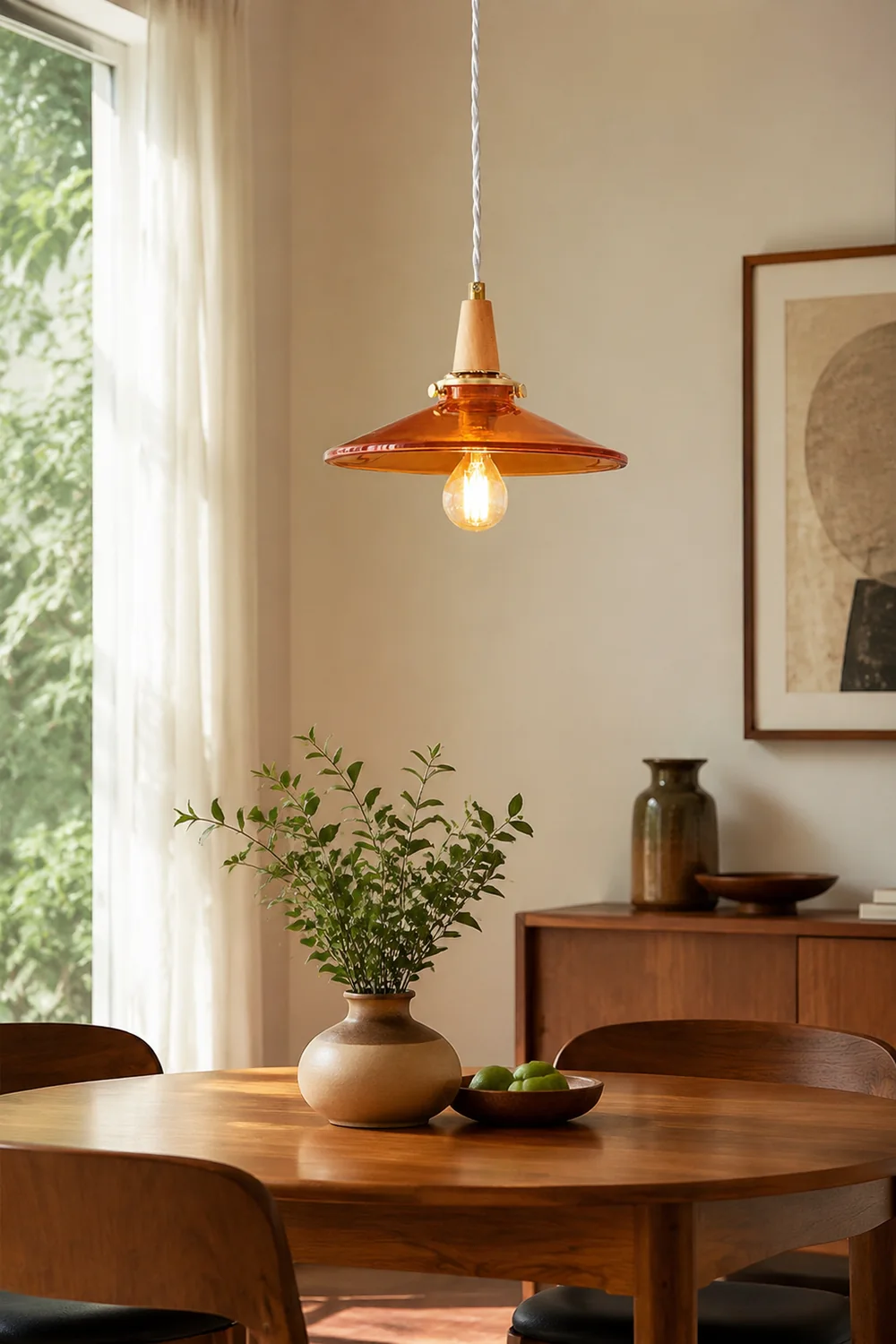 Orange Glass Pendant Lamp - Lumpaz