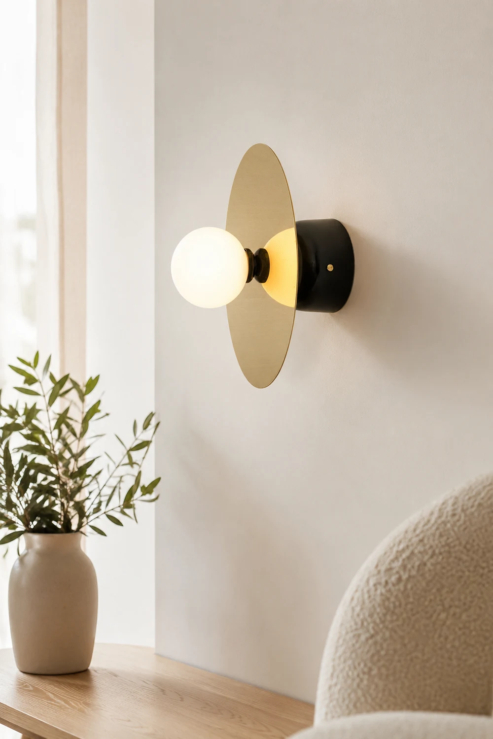 Disc And Sphere Wall Lamp - Lumpaz