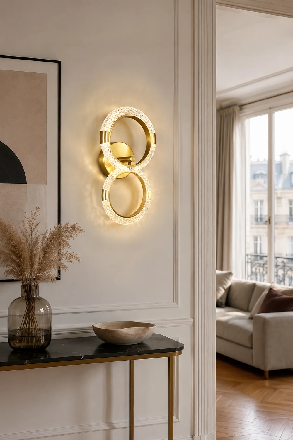 Crystal LED Round Wall Lamp - Lumpaz