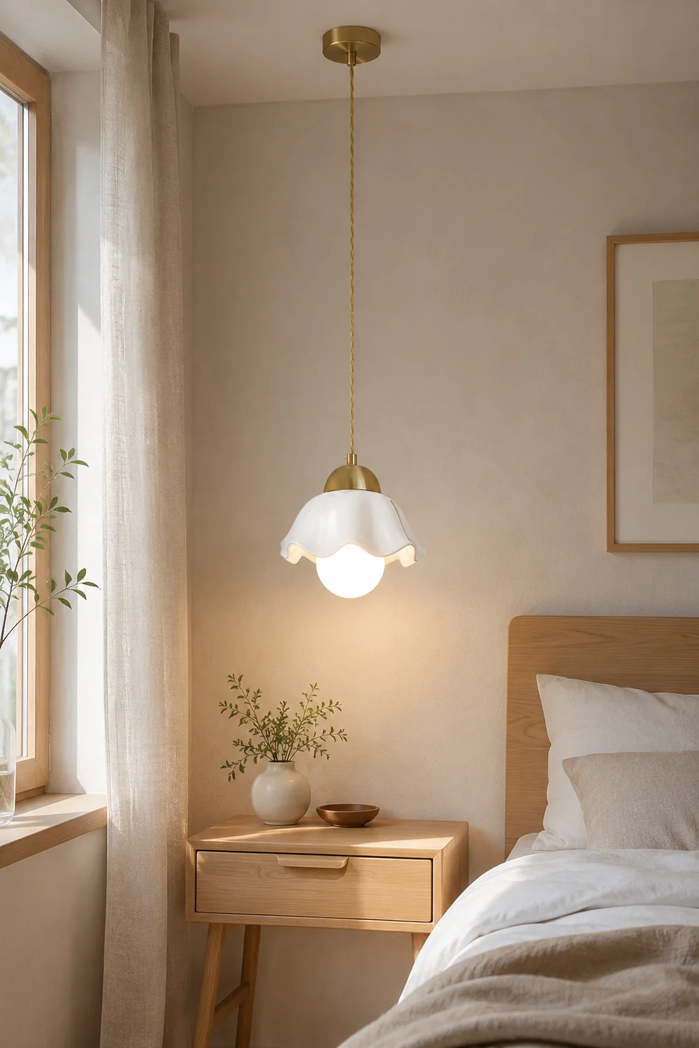 Ceramics Floral Pendant Light - Lumpaz