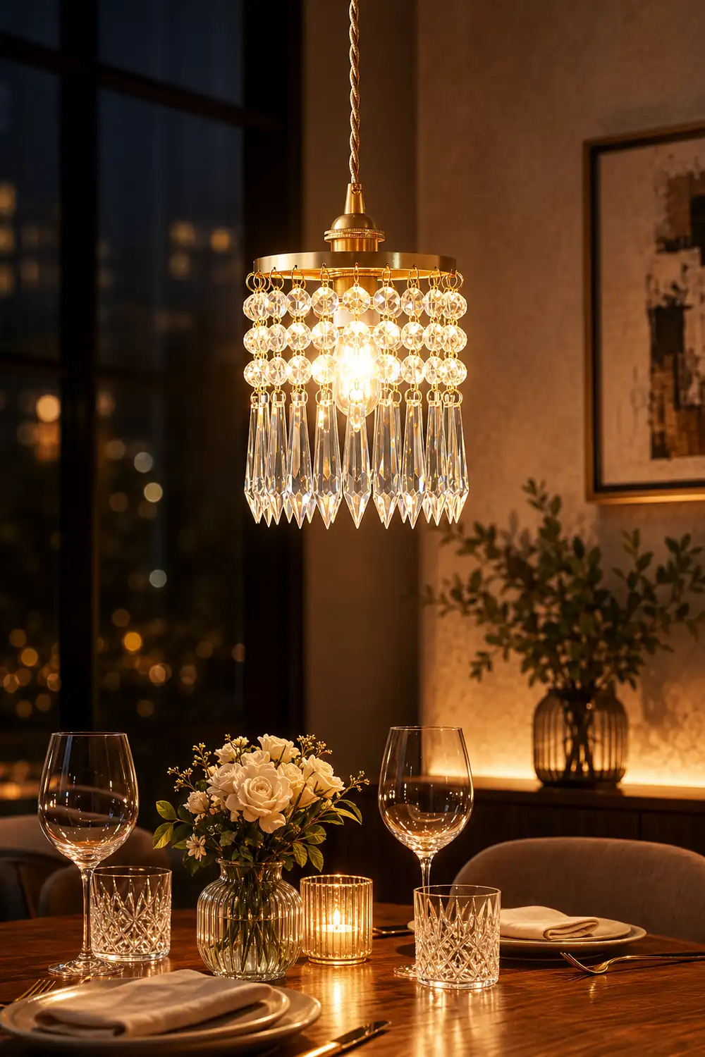 Vintage Crystal Pendant Lamp - Lumpaz