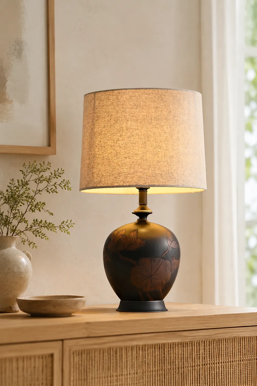 Fish Motif Ceramic Table Lamp - Lumpaz