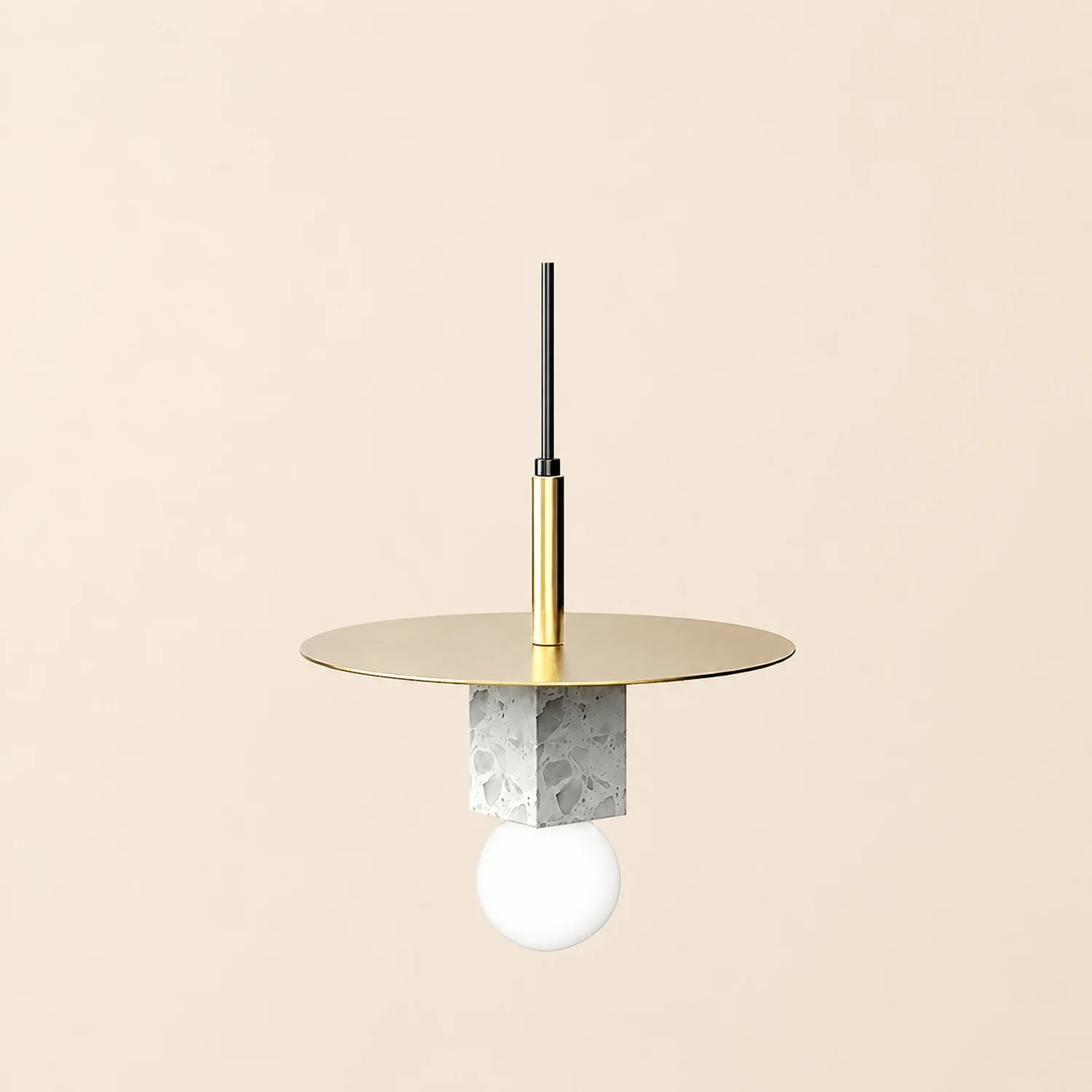 Stone Square Pendant Lamp - Lumpaz