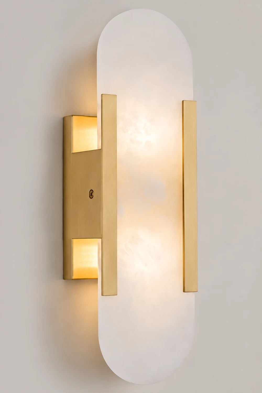 Geometric Harmony Alabaster Wall Lamp - Lumpaz