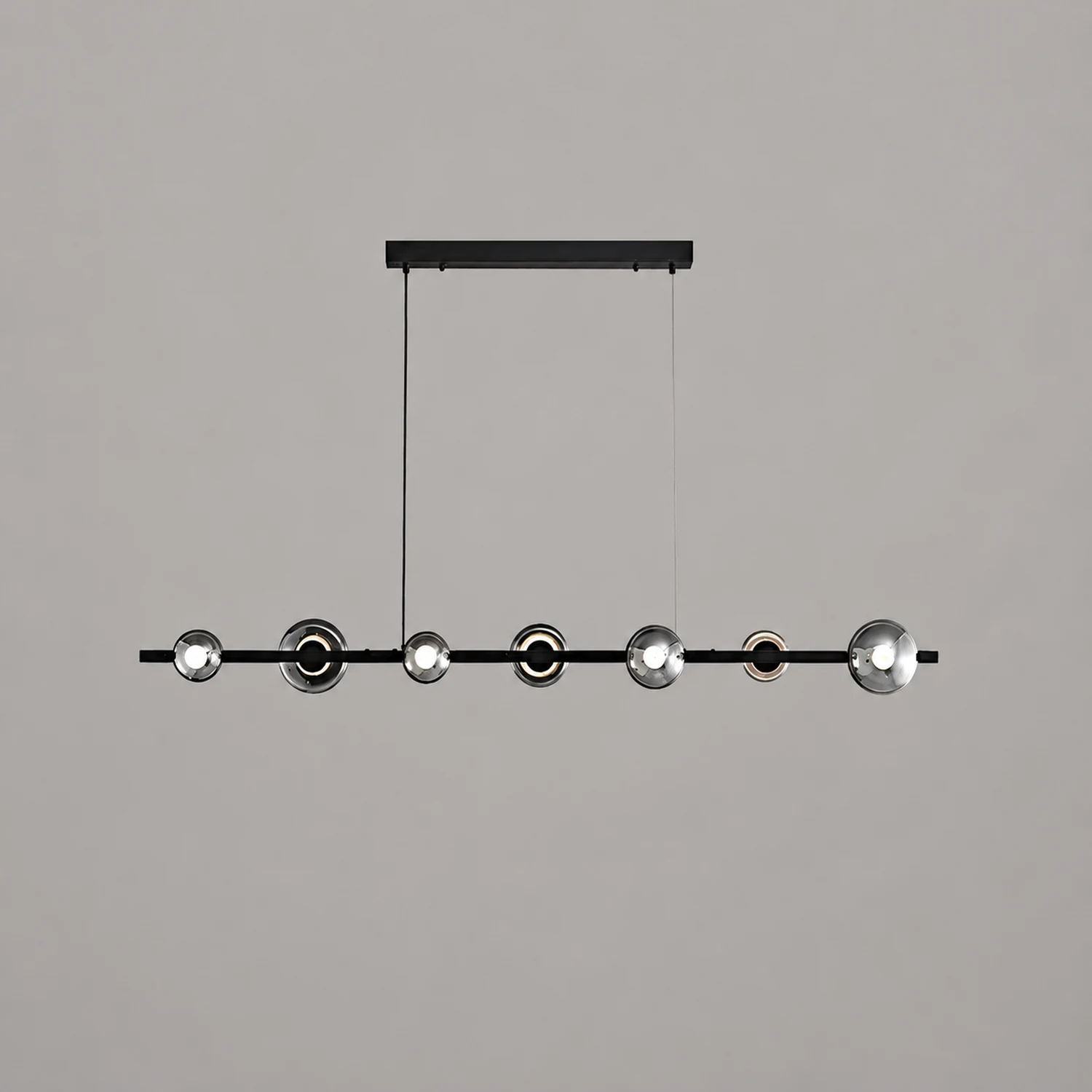 Brass Bar Glass Chandelier - Lumpaz