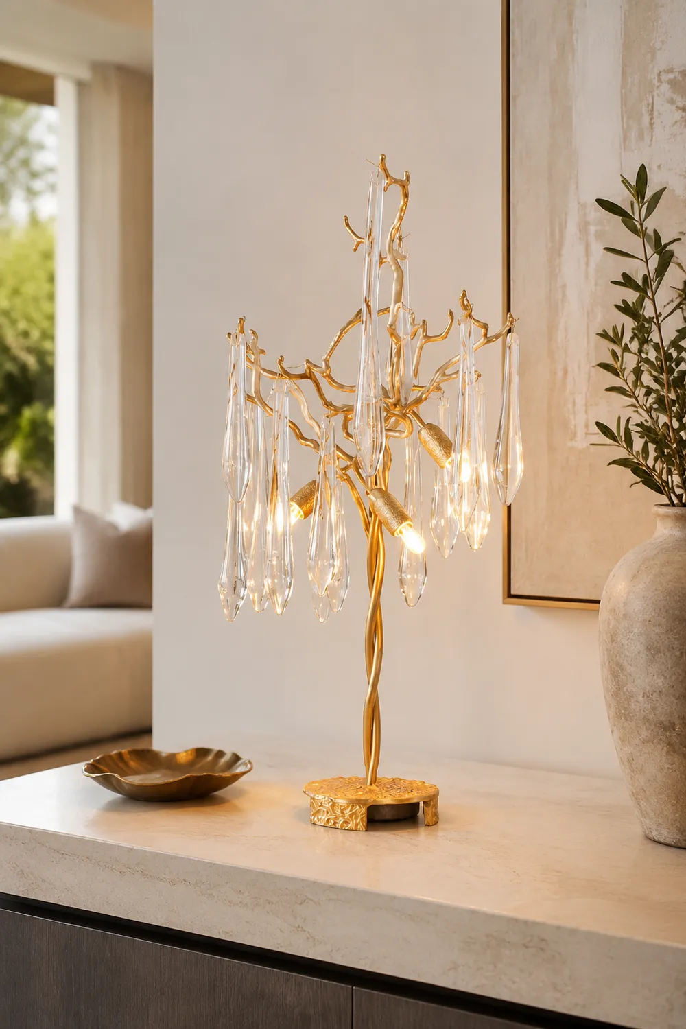 Aqua Willow Table Lamp - Lumpaz