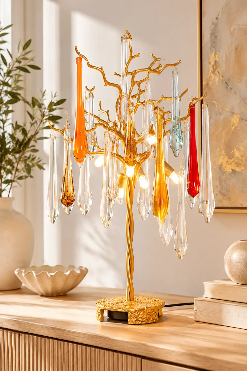 Aqua Willow Table Lamp - Lumpaz