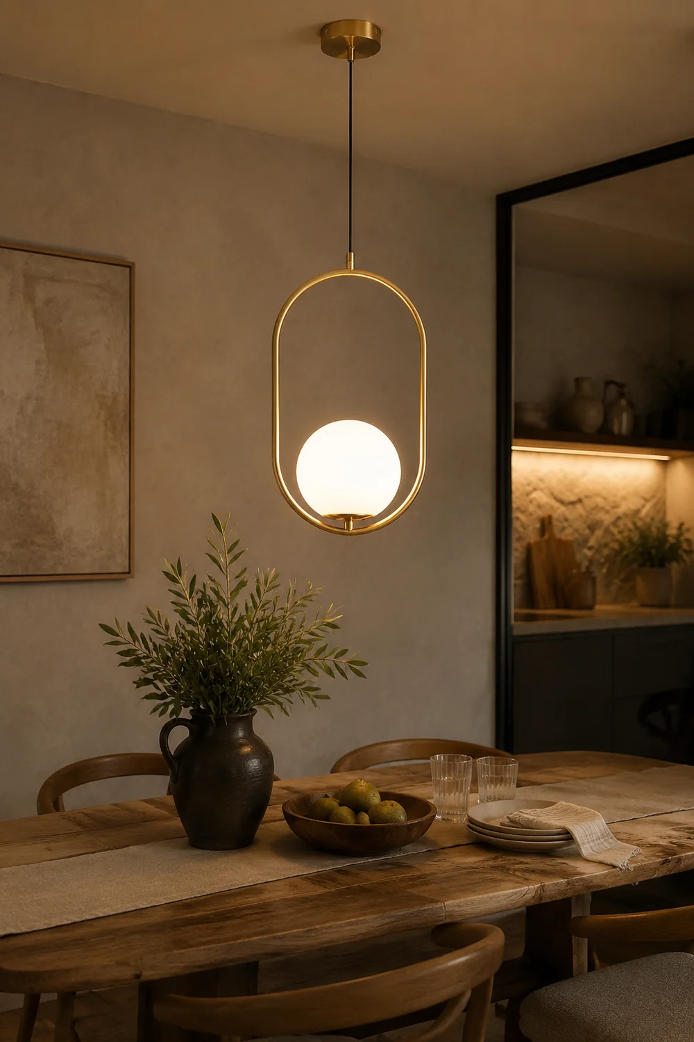 Mila Brass Pendant Lamp - Lumpaz