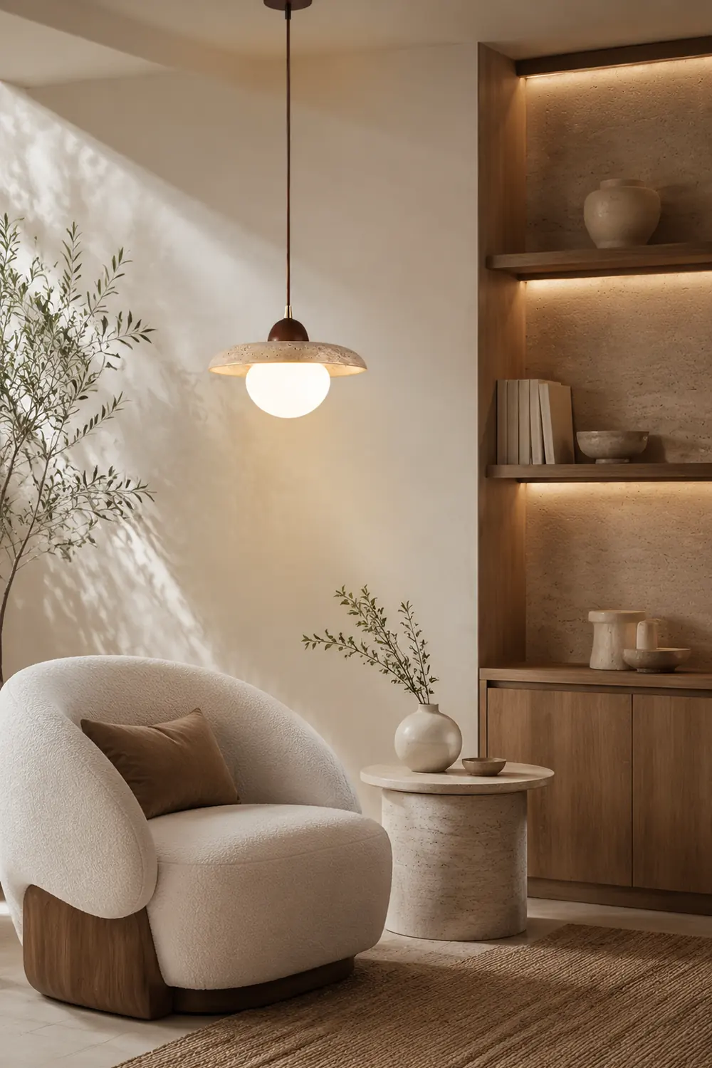 Travertine Pendant Lamp - Lumpaz