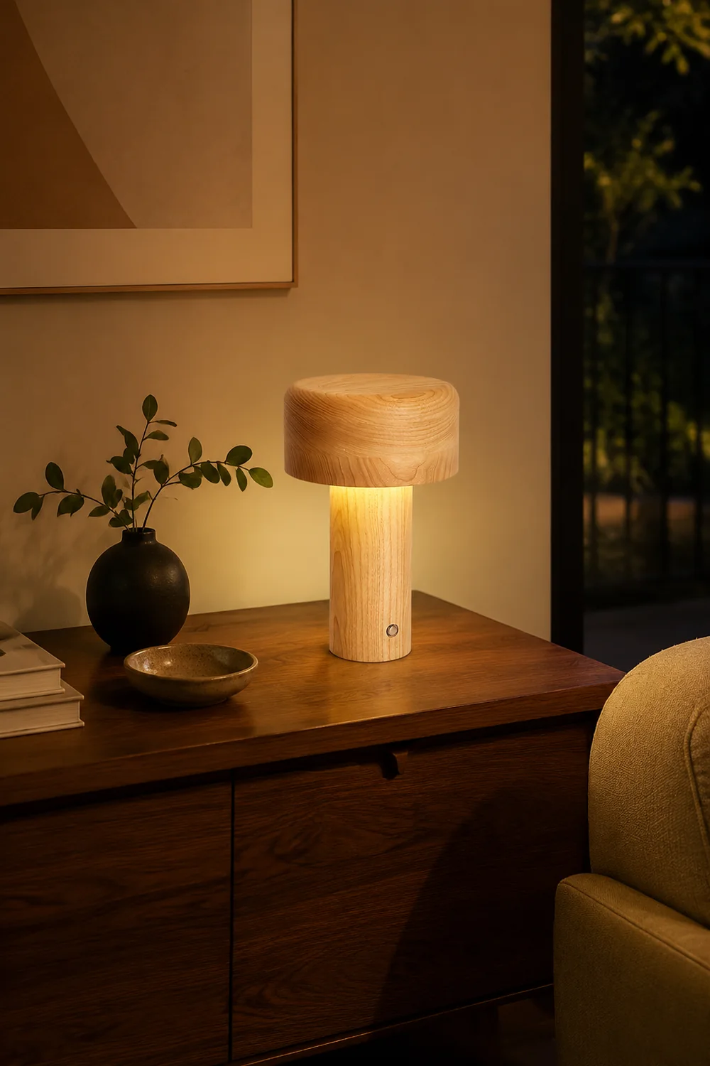 Wooden Tower Table Lamp - Lumpaz