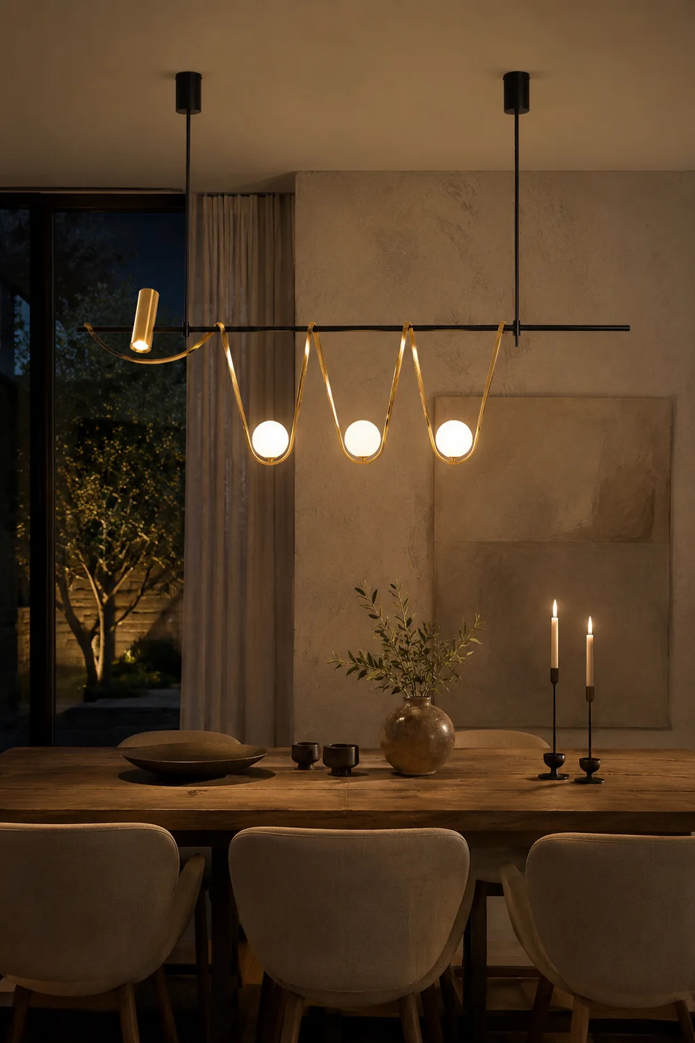 Linear Island Chandelier - Lumpaz