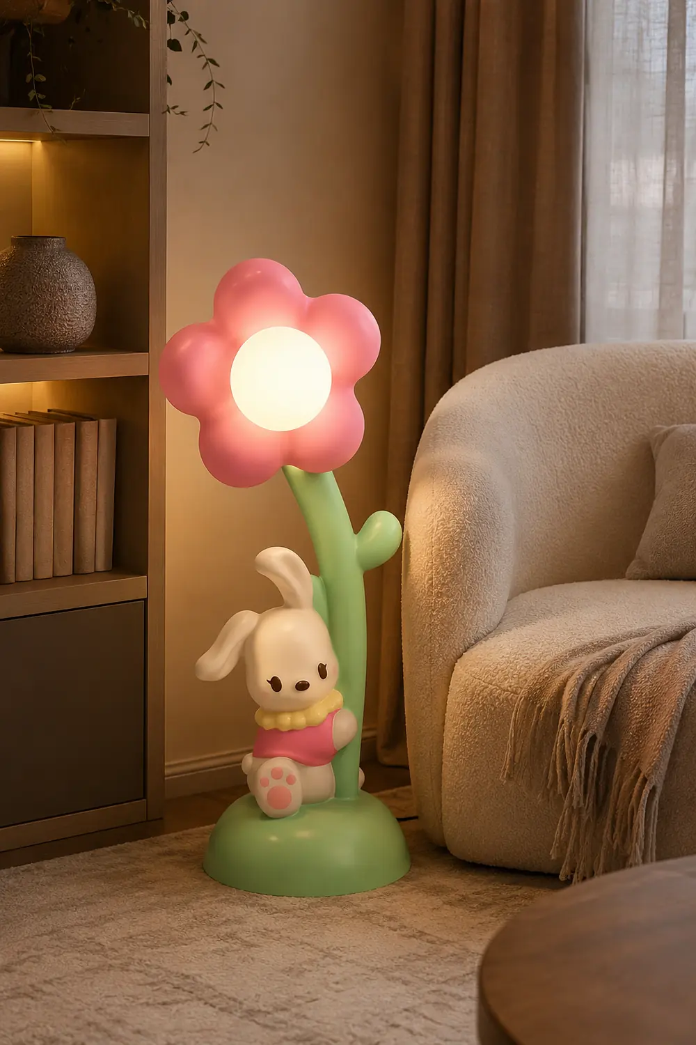 Bunny & Flower Floor Lamp - Lumpaz