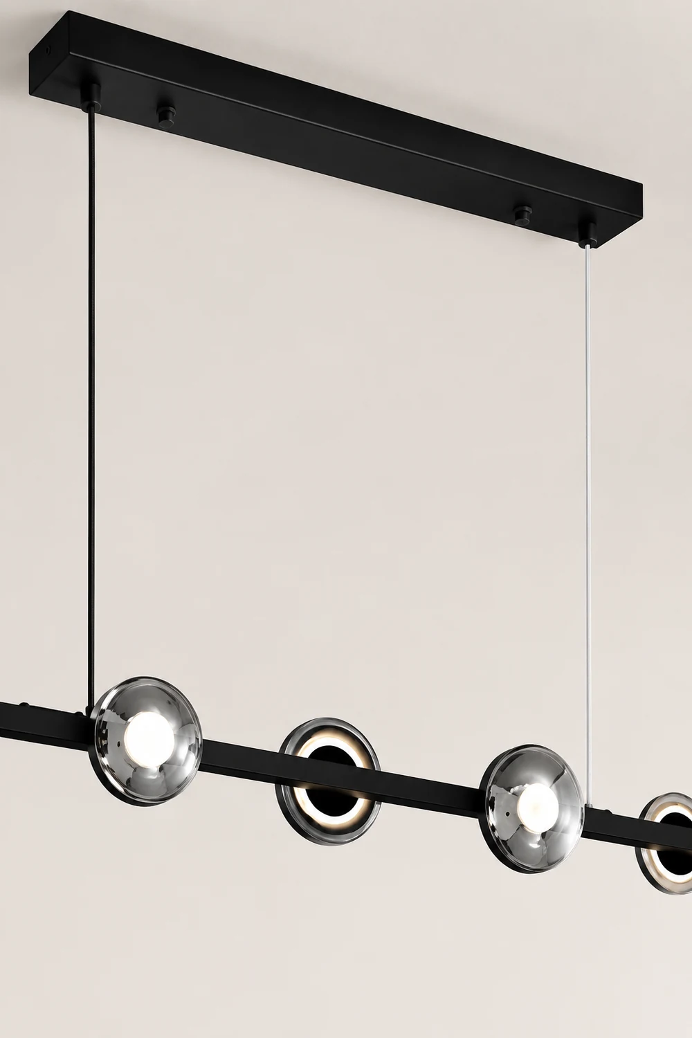 Brass Bar Glass Chandelier - Lumpaz