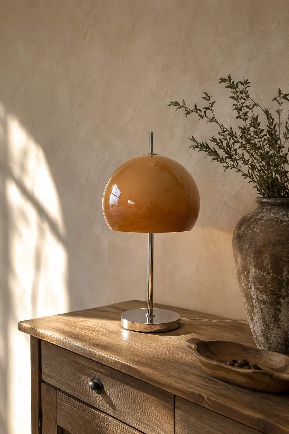 Mushroom Brown Table Lamp - Lumpaz