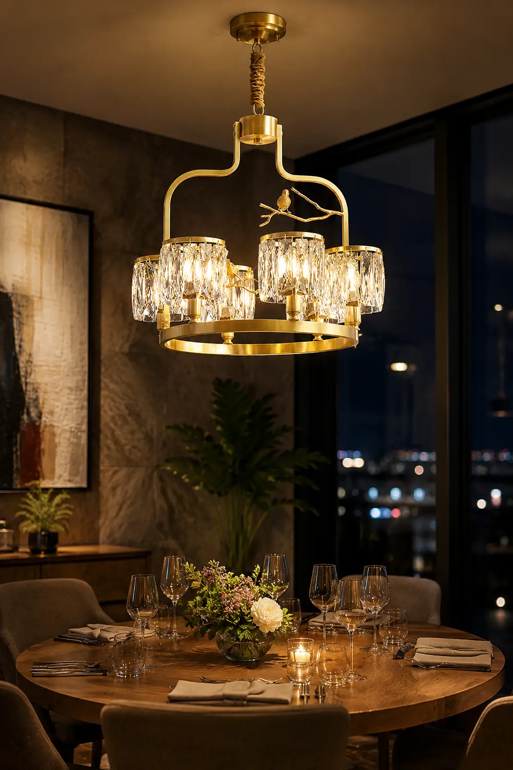 Crystal Bird Chandelier - Lumpaz
