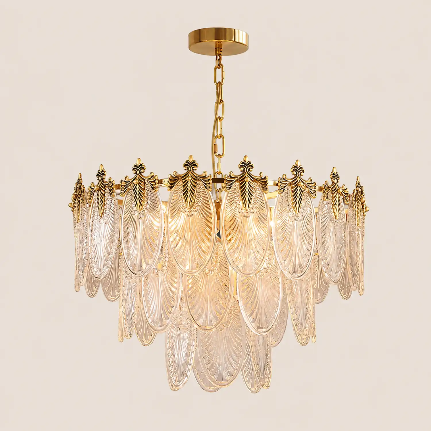 Brass Leaves Chandelier - Lumpaz