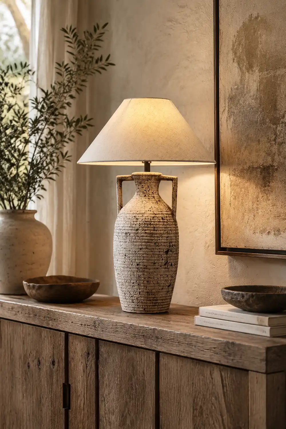 Speckled Ceramic Table Lamp - Lumpaz