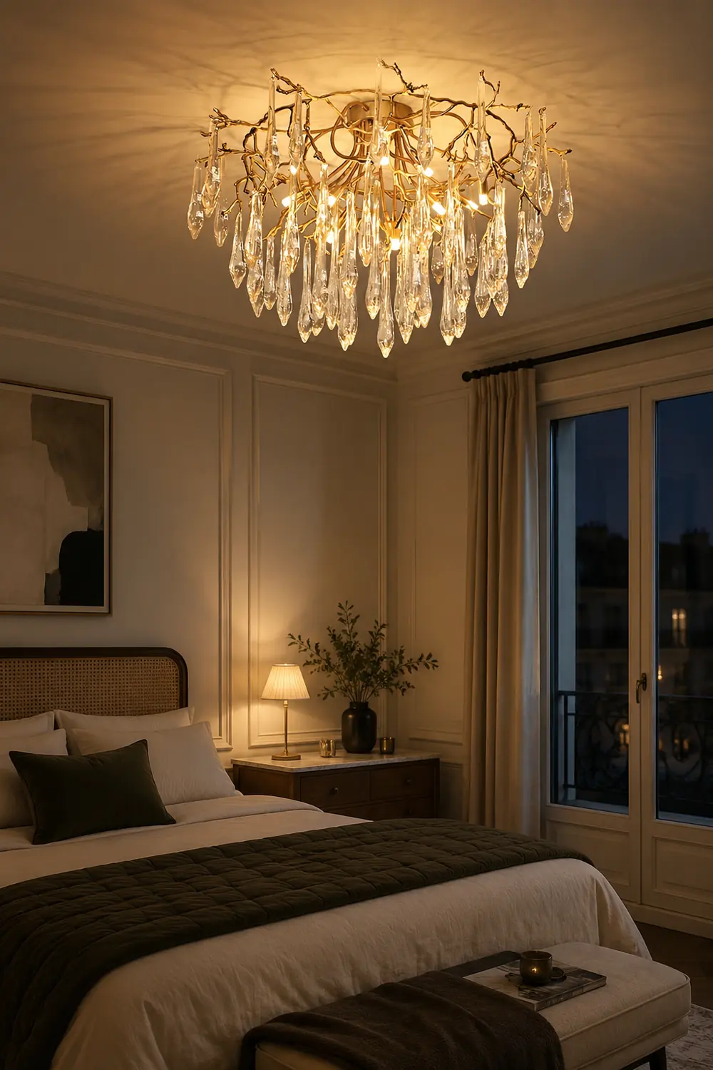 Teardrop Round Crystal Ceiling Lamp - Lumpaz