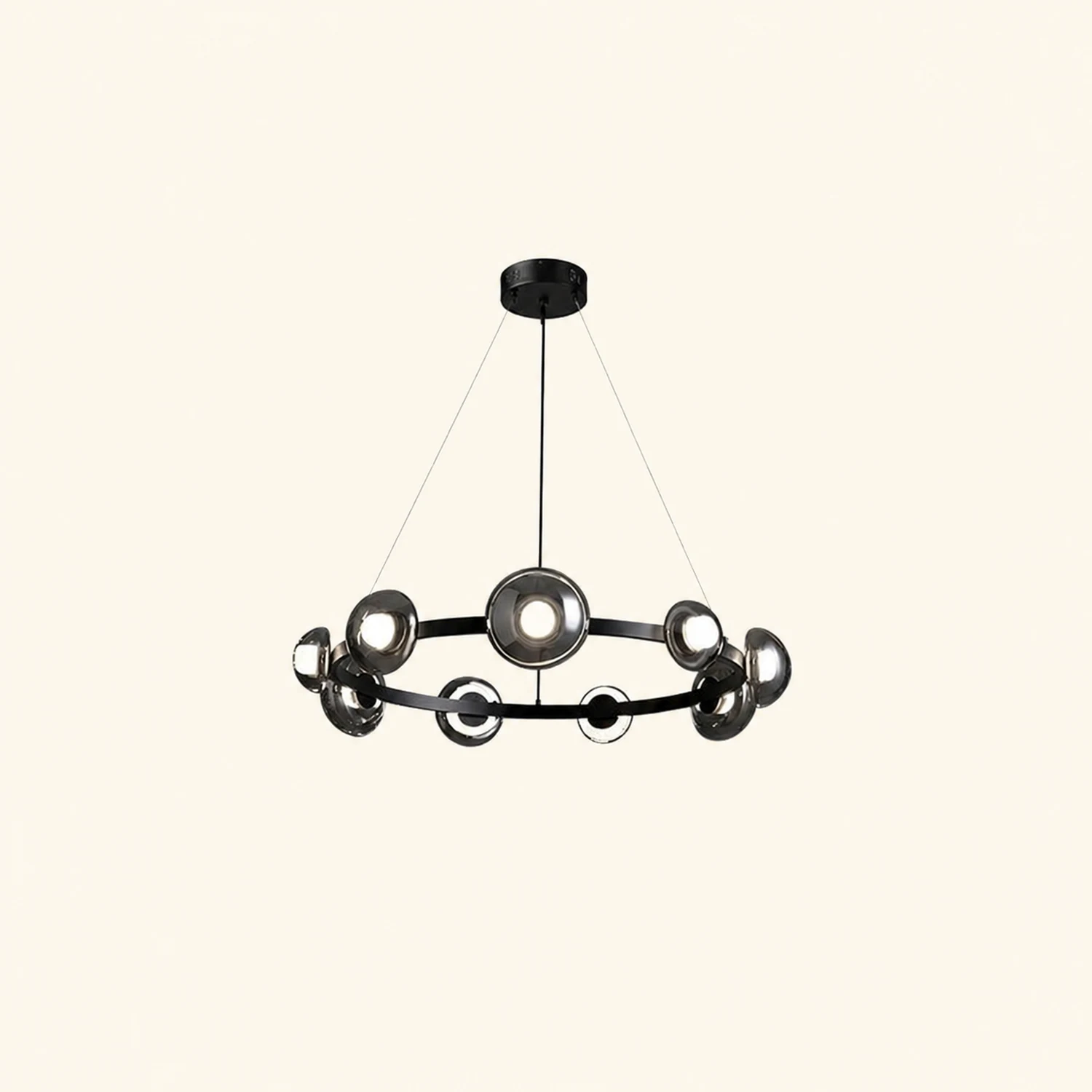 Brass Bar Glass Chandelier - Lumpaz