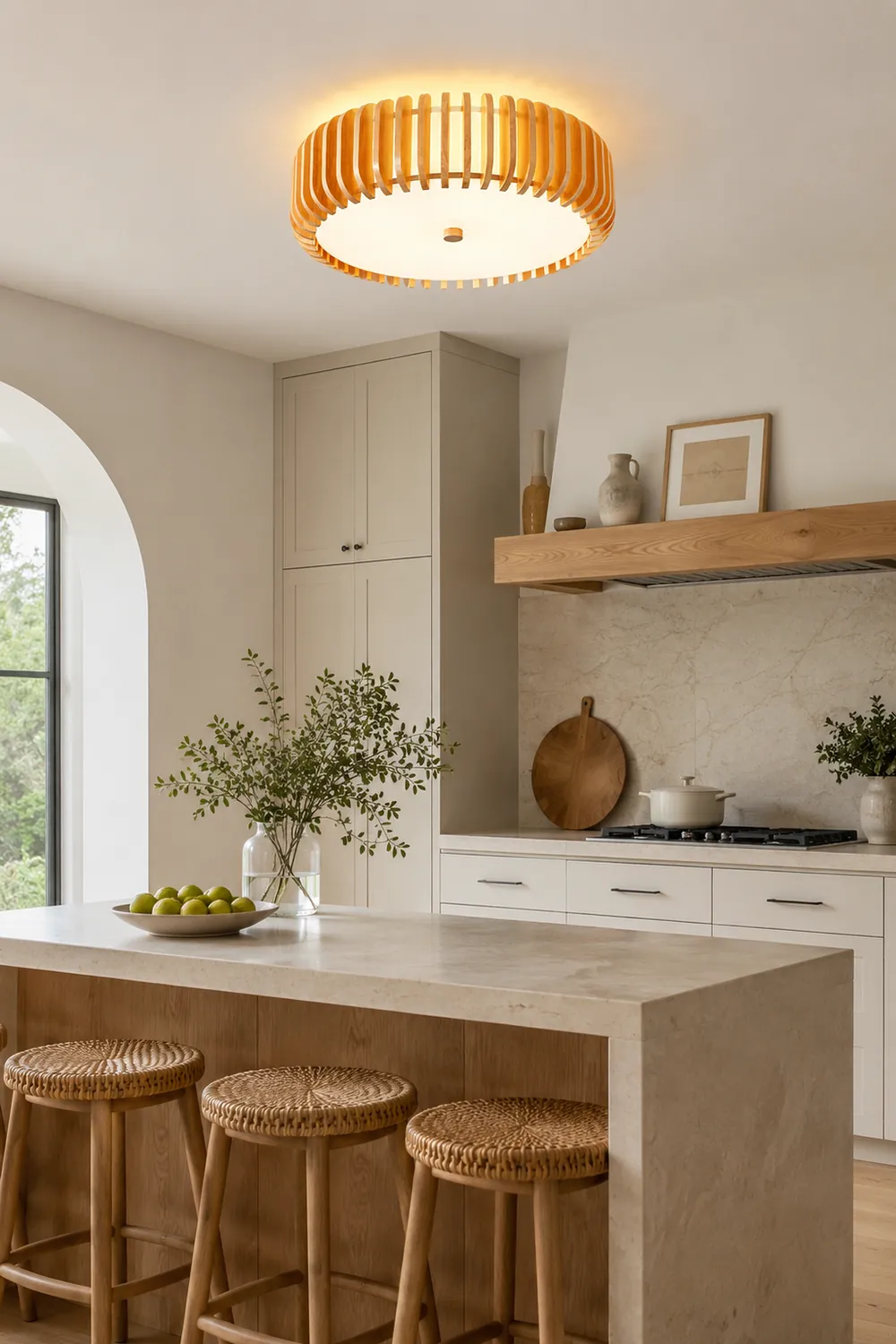 Wooden Drum Ceiling Lamp - Lumpaz