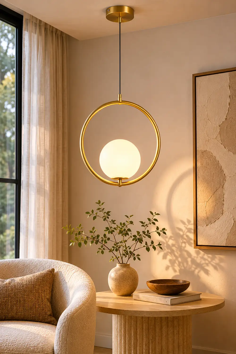 Mila Brass Pendant Lamp - Lumpaz