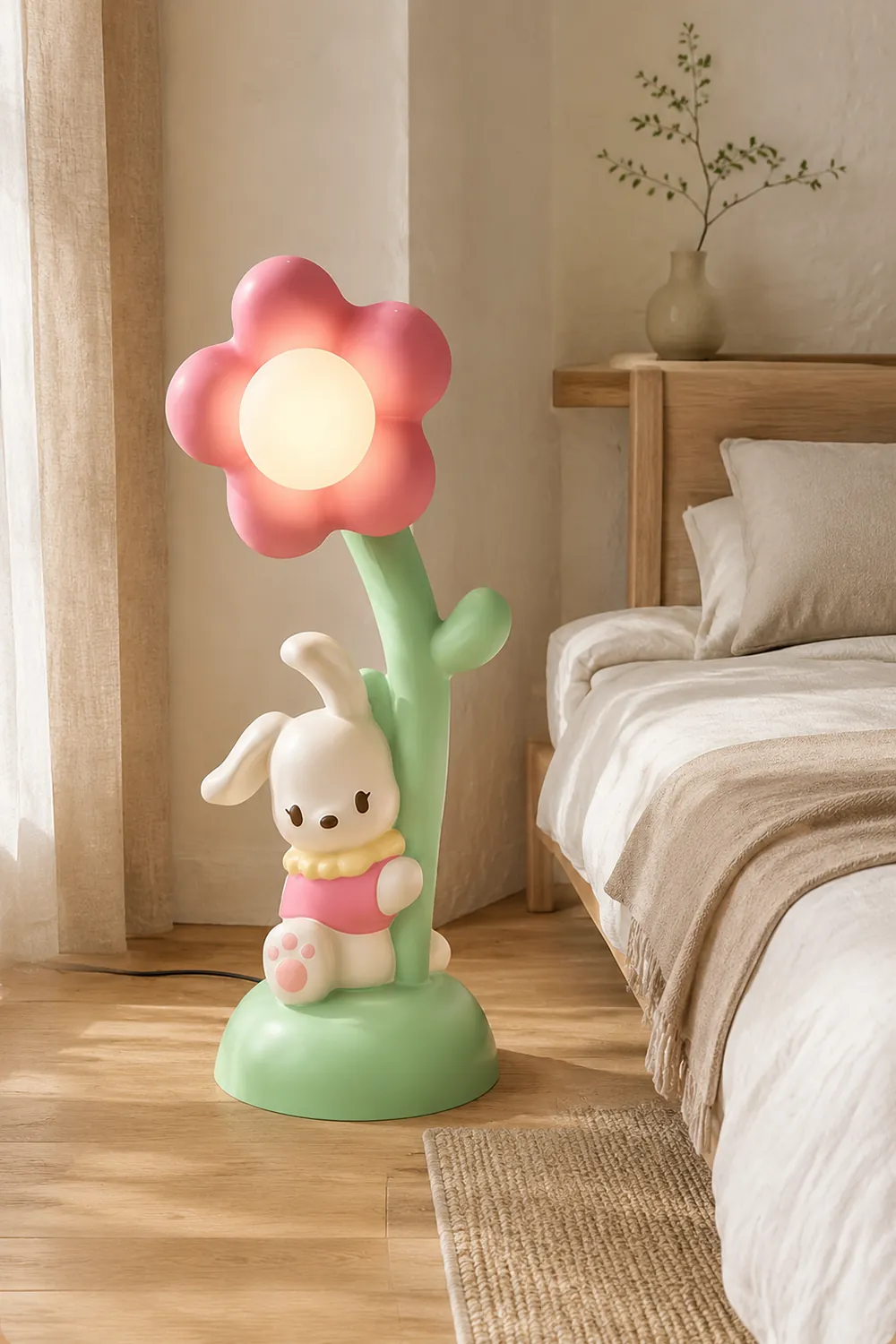 Bunny & Flower Floor Lamp - Lumpaz