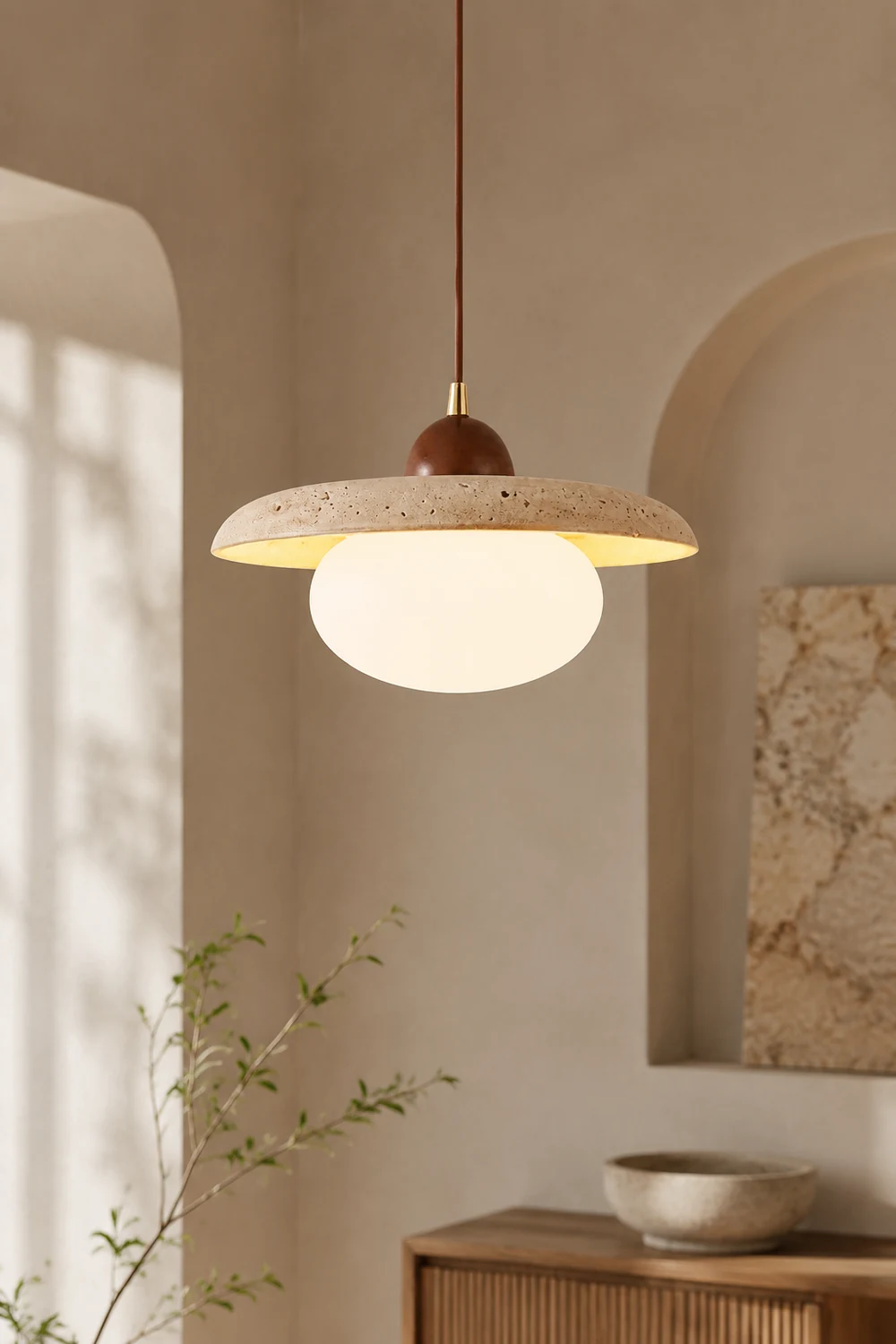 Travertine Pendant Lamp - Lumpaz