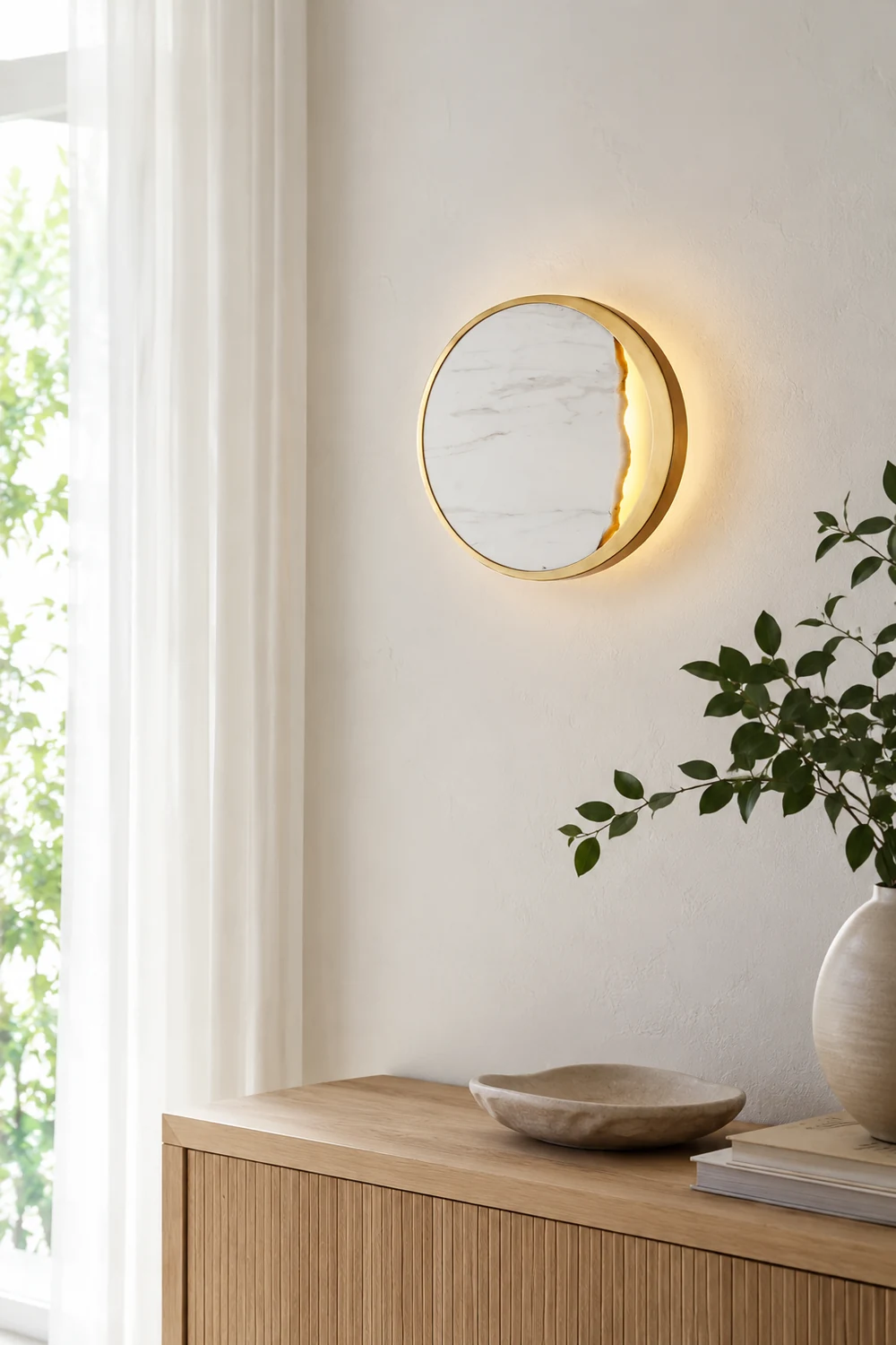 Eclipse Marble Wall Lamp - Lumpaz
