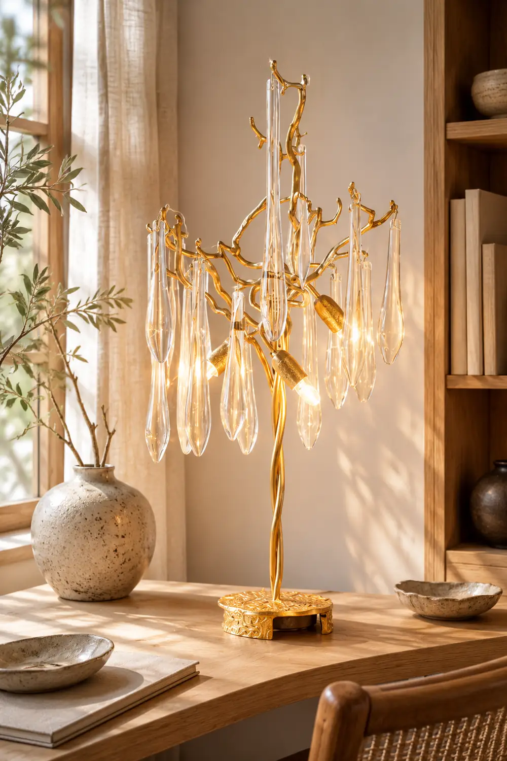 Aqua Willow Table Lamp - Lumpaz