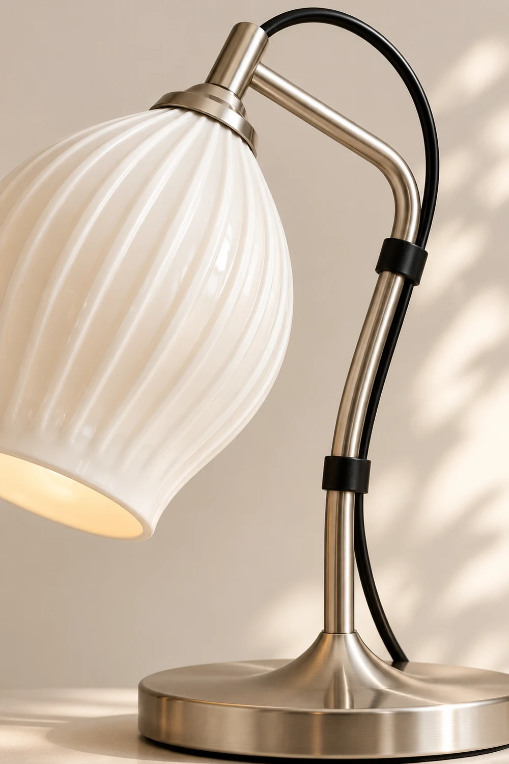 Ceramic Ribbed Table Lamp - Lumpaz