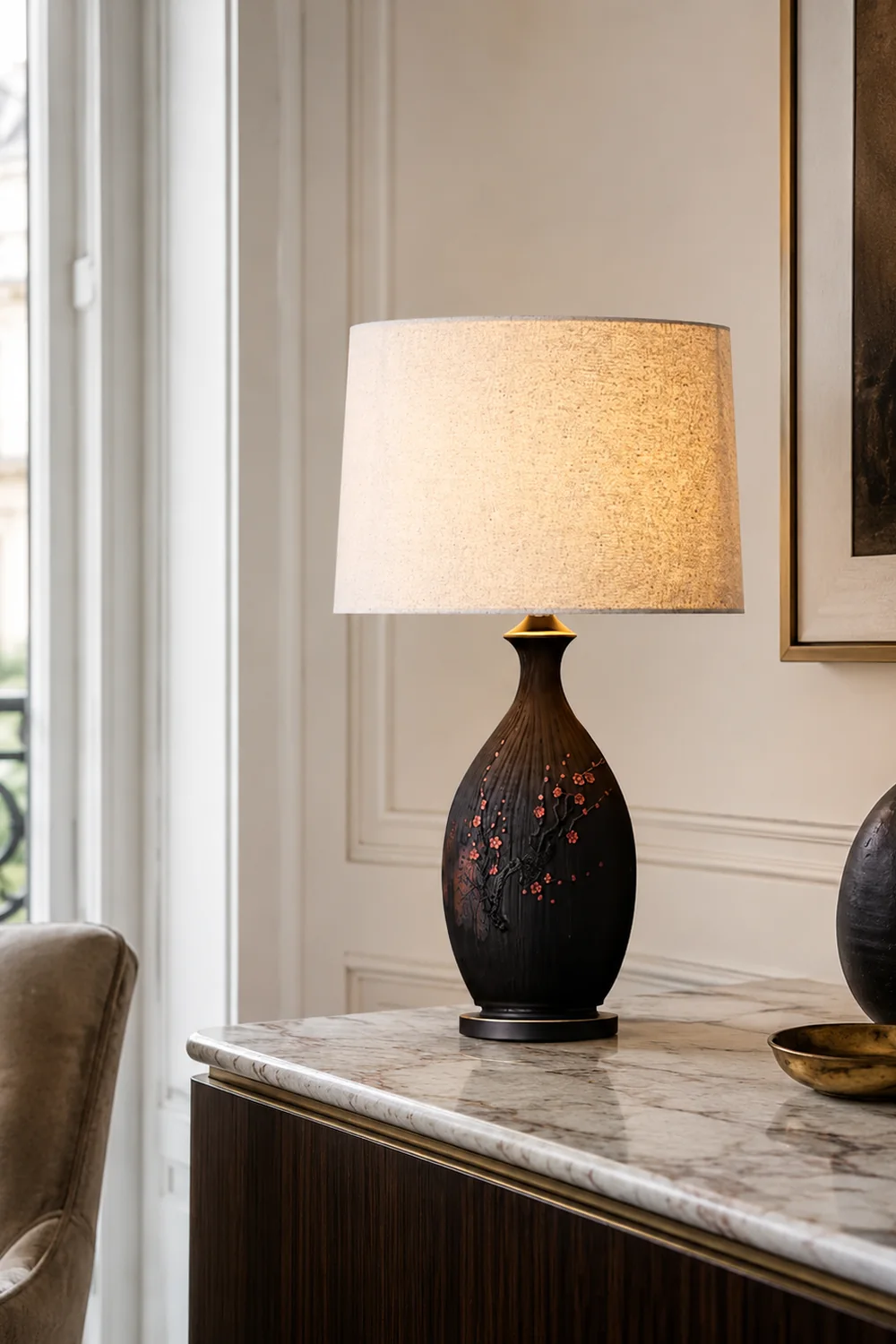 Plum Ceramic Table Lamp - Lumpaz
