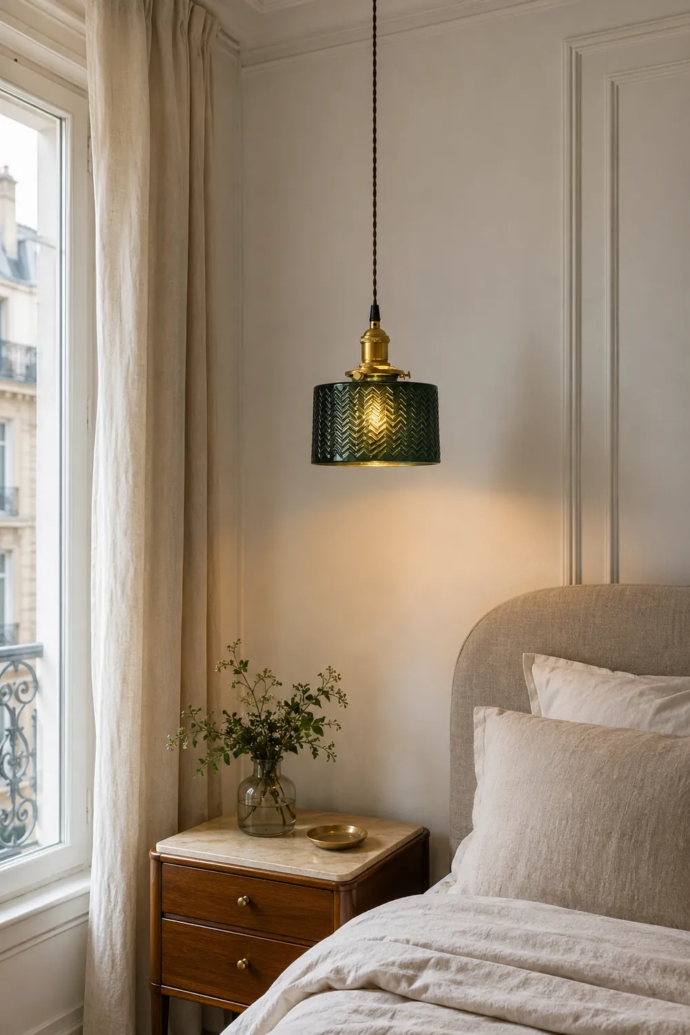 Green Glass Pendant Lamp - Lumpaz